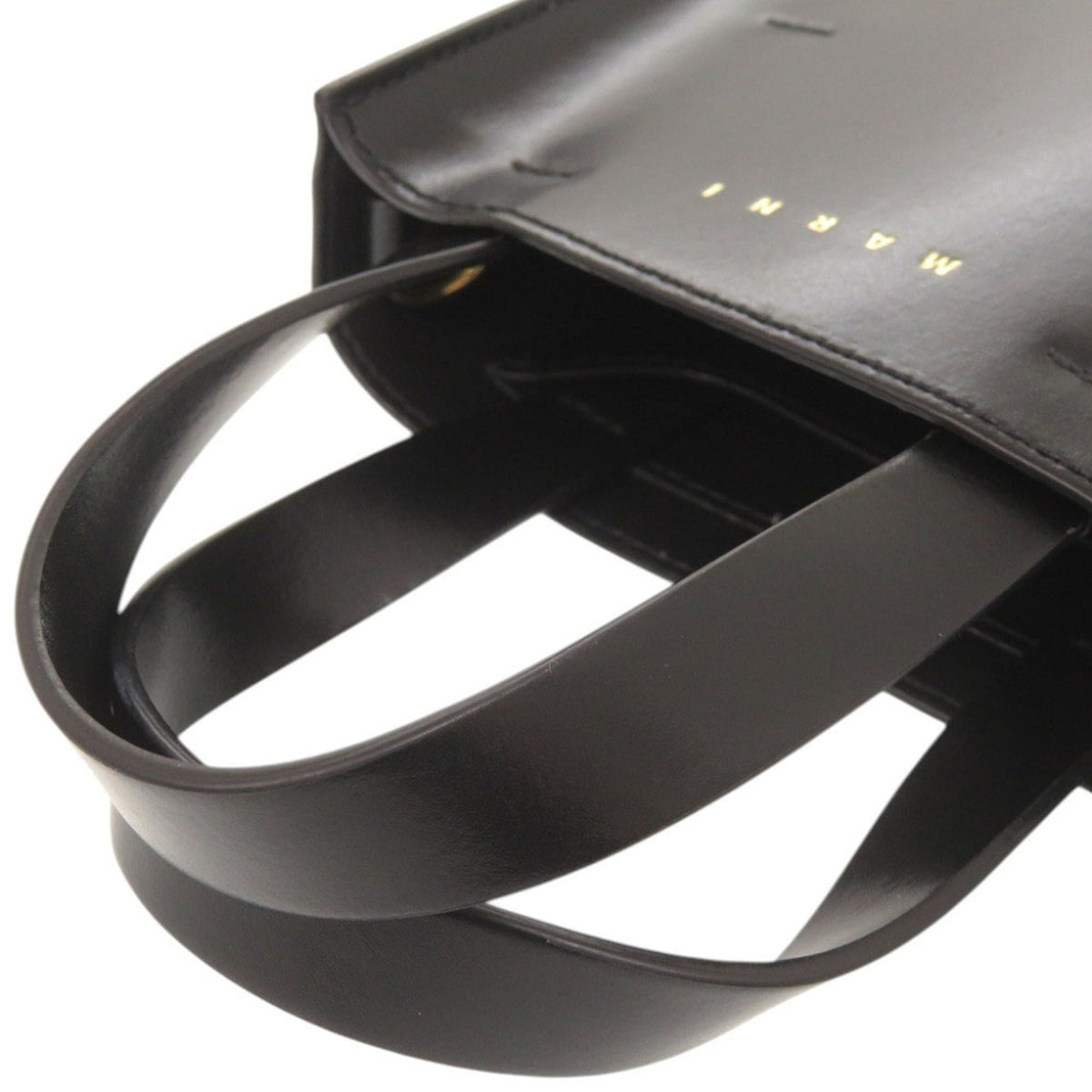 Marni Black Leather Handbag Shoulder Bag (Pre-Owned)