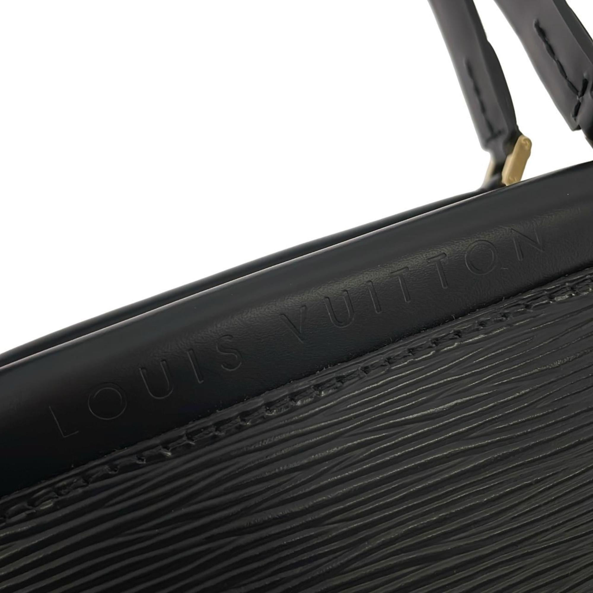 Louis Vuitton Black Leather Handbag (Pre-Owned)