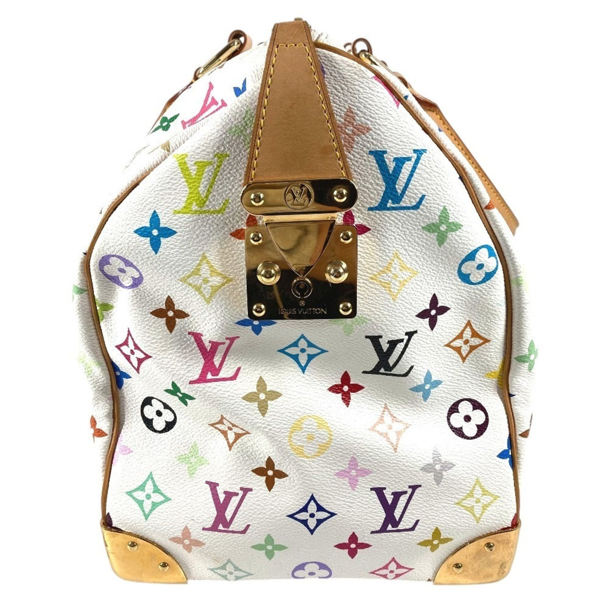 Louis Vuitton Monogram Multicolore Blanc White Monogram Multicolore Boston Bag Handbag (Pre-Owned)