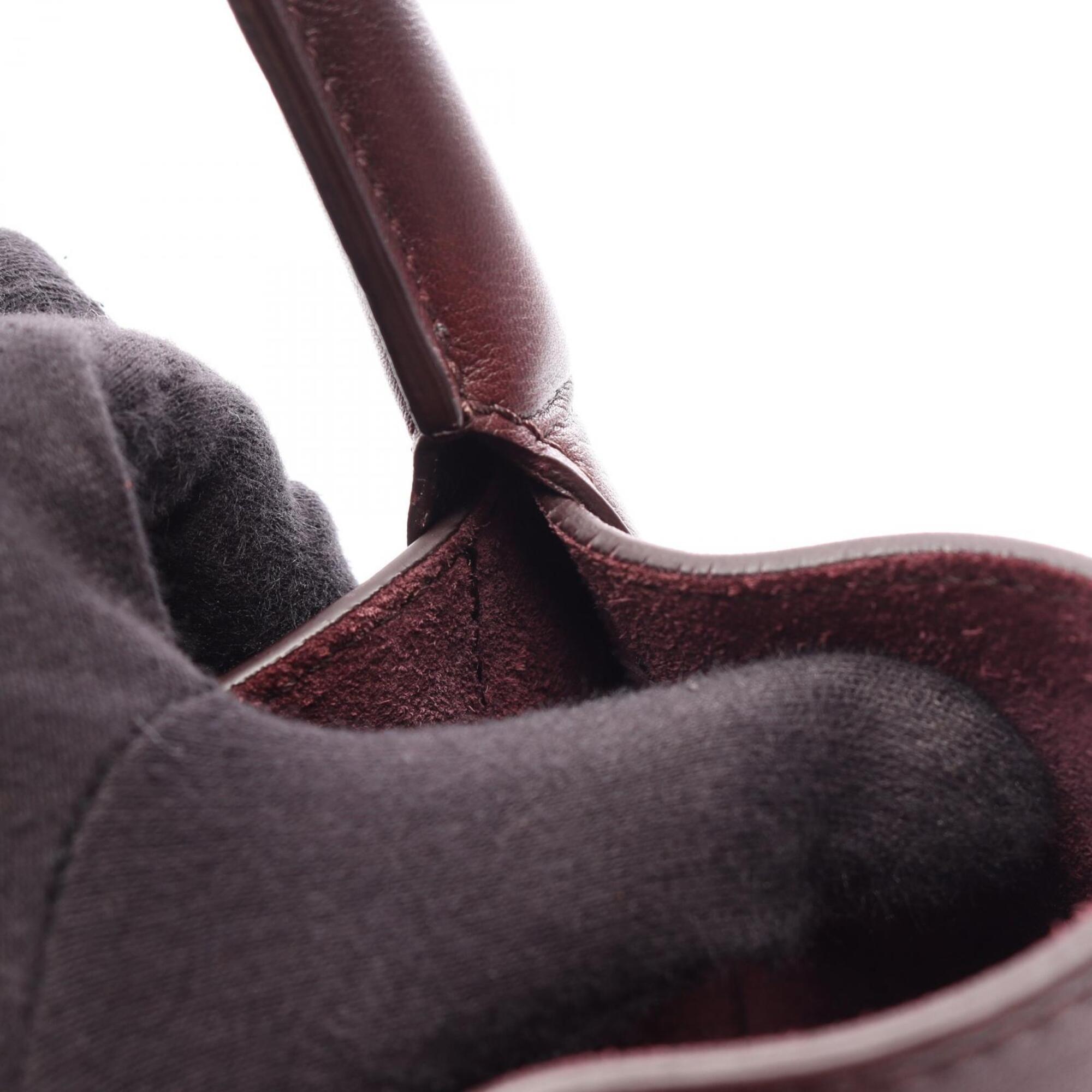 Celine Bordeaux Leather Handbag (Pre-Owned)