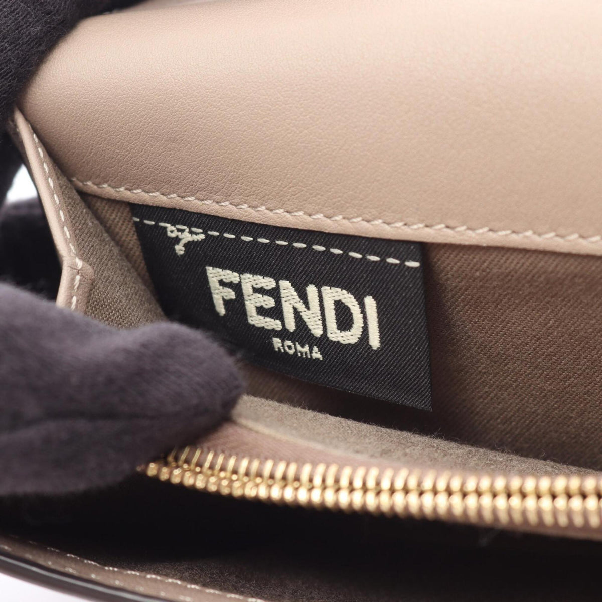 Fendi Beige Leather Long Wallet (Bi-Fold) (Pre-Owned)