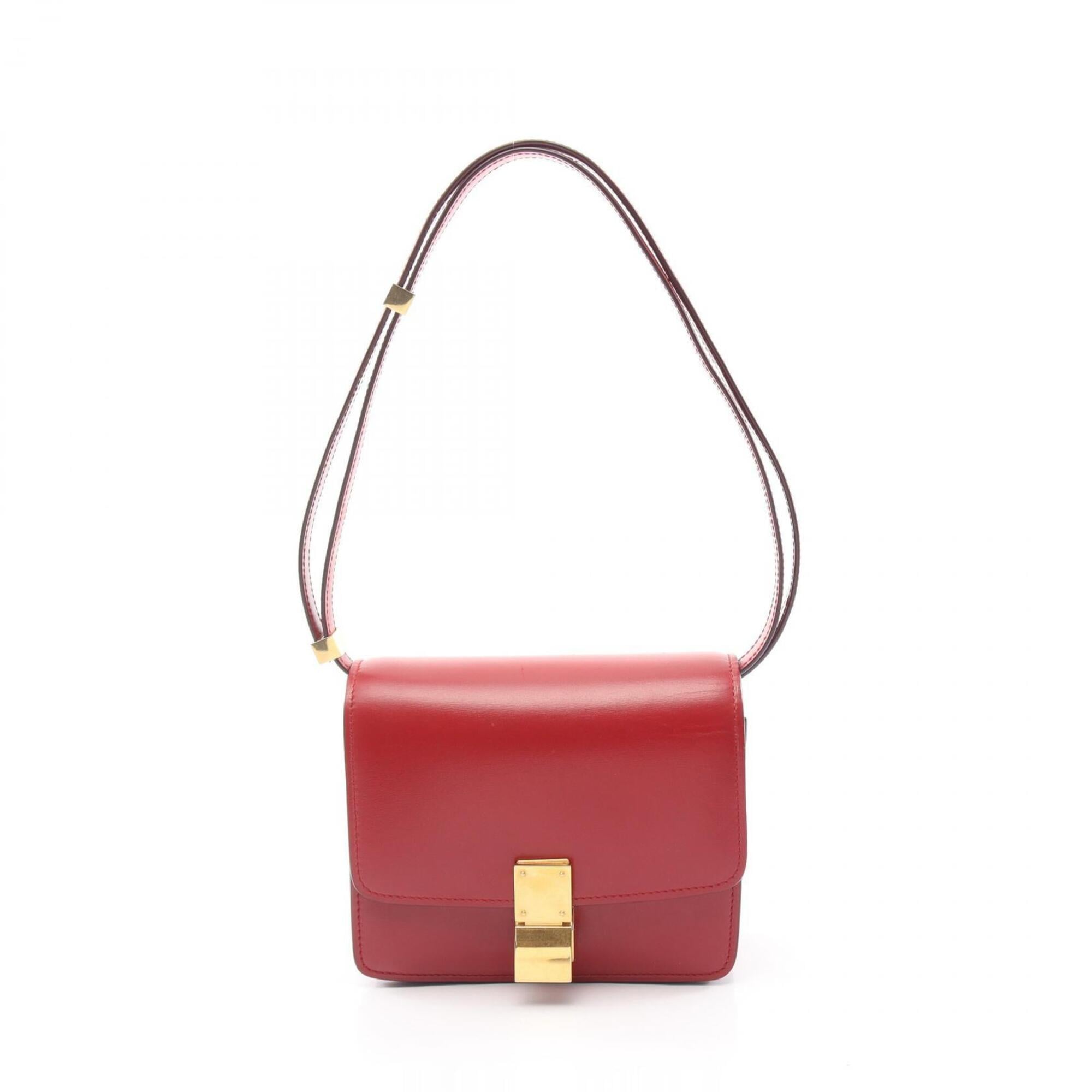 Celine Red Color Leather Handbag Shoulder Bag (Pre-Owned)