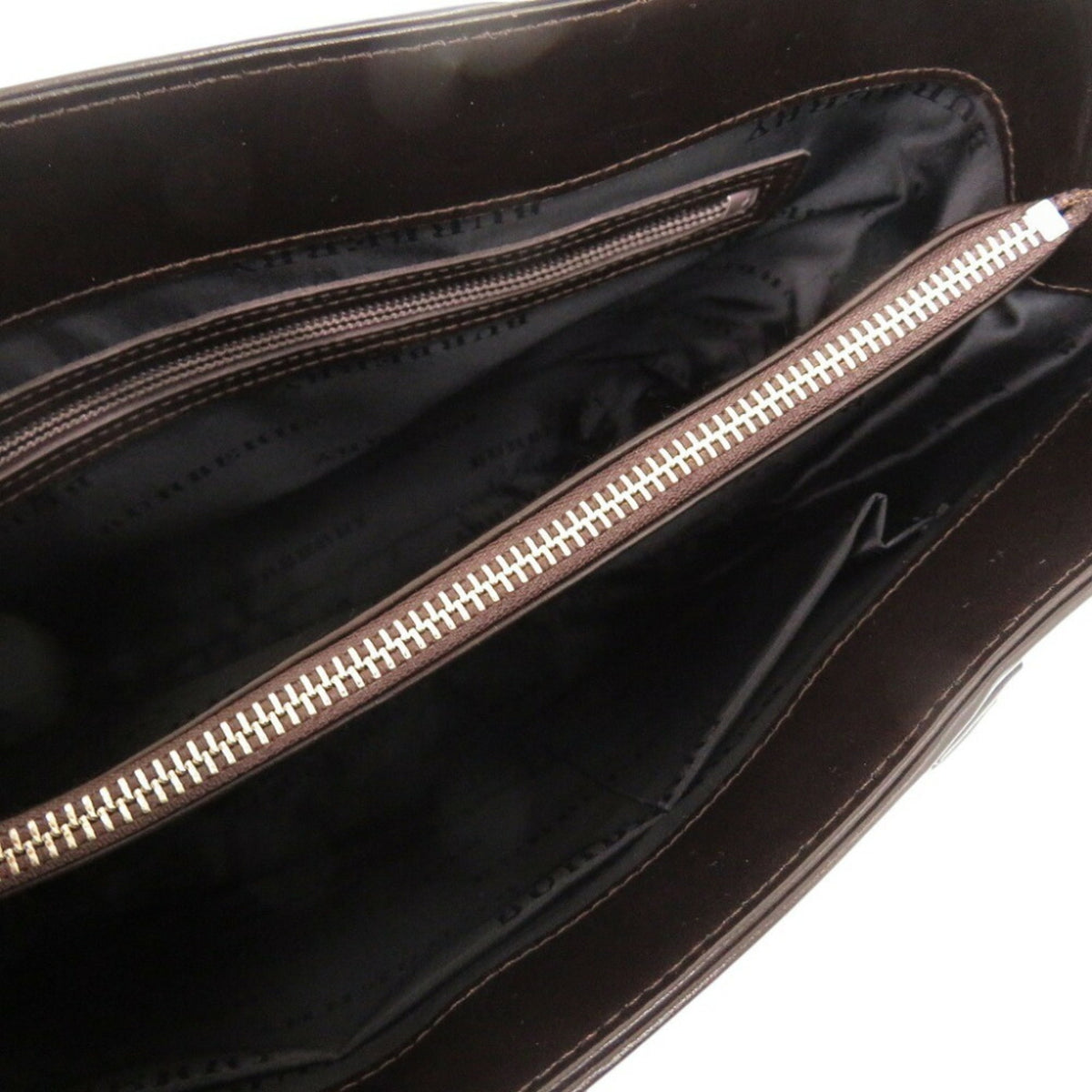 Burberry Beige Dark Brown Canvas Handbag (Pre-Owned)