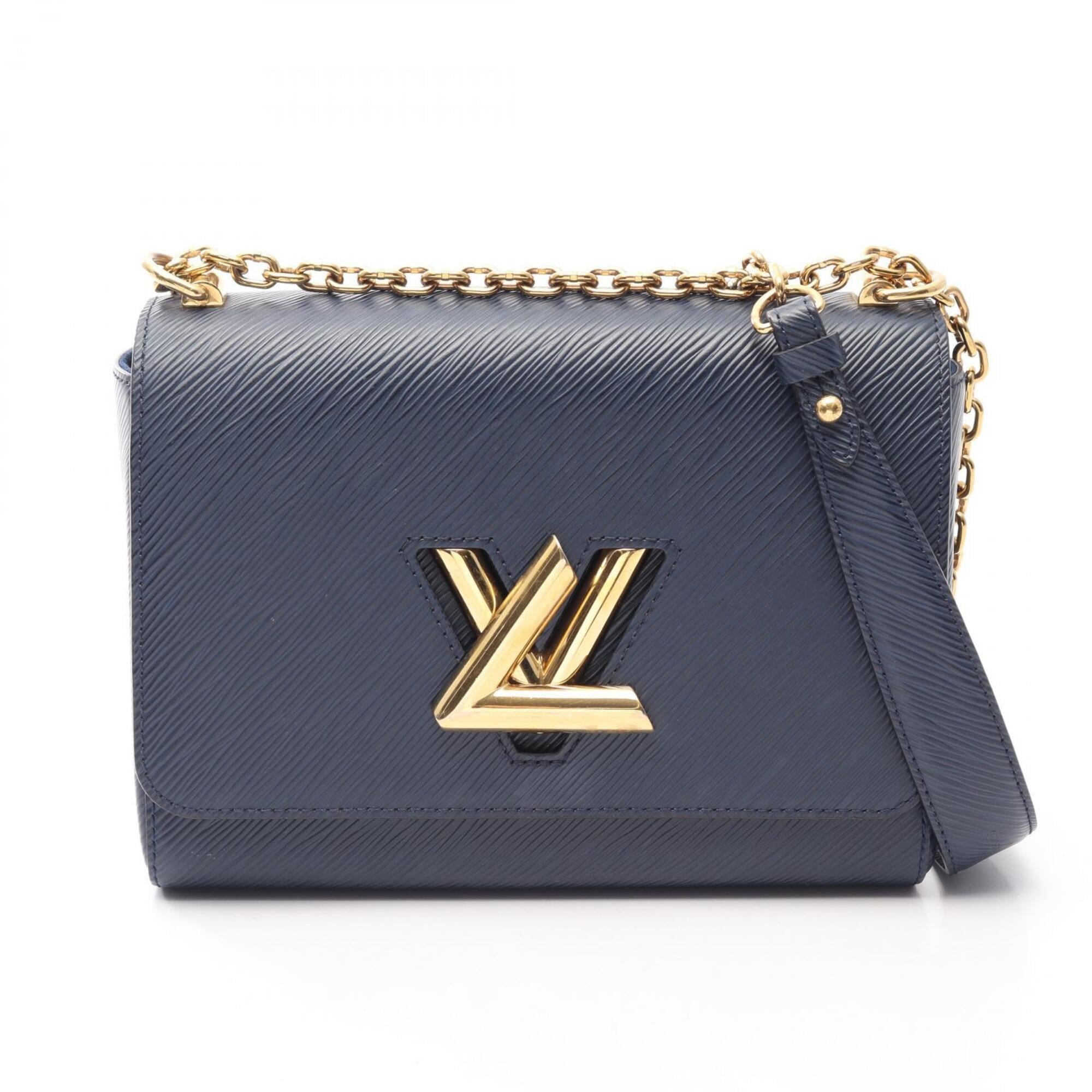 Louis Vuitton Navy Leather Handbag Shoulder Bag (Pre-Owned)