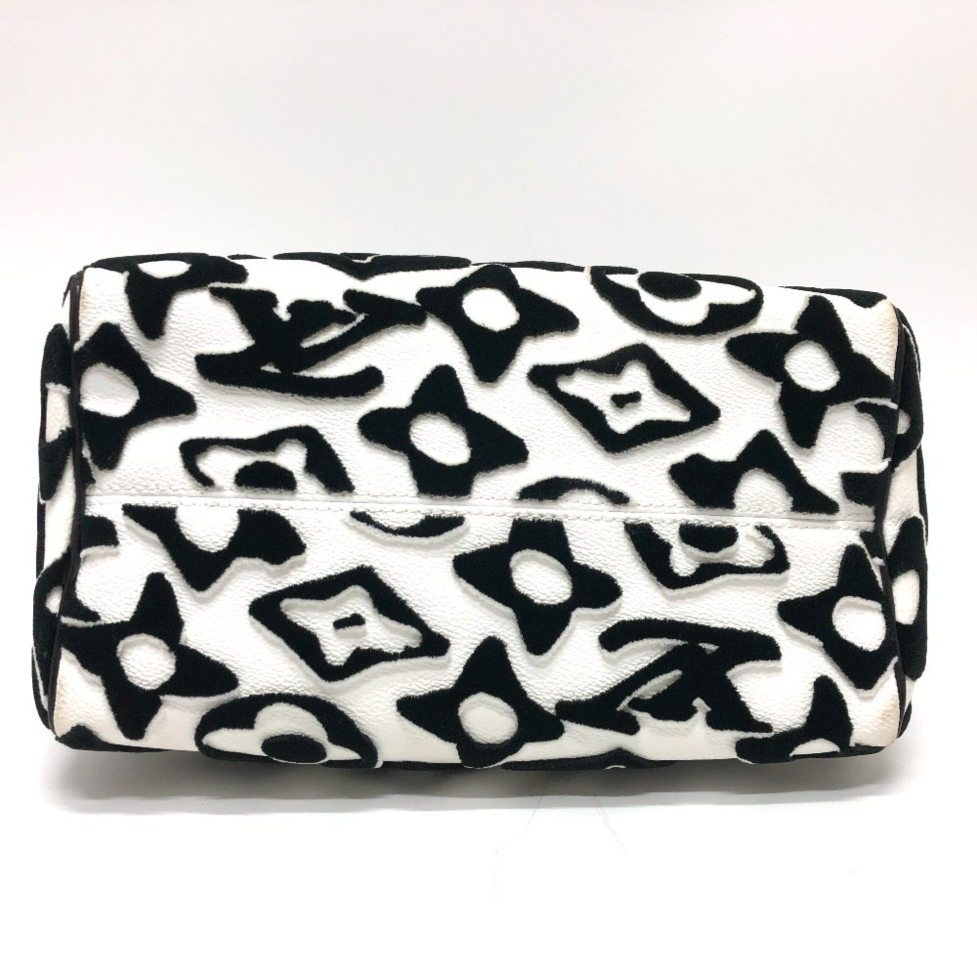 Louis Vuitton Black Monogram White Monogram Boston Bag (Pre-Owned)