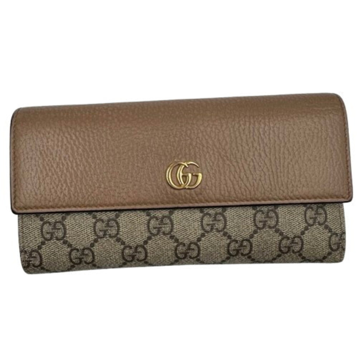 Gucci Pink Leather Long Wallet (Bi-Fold) (Pre-Owned)