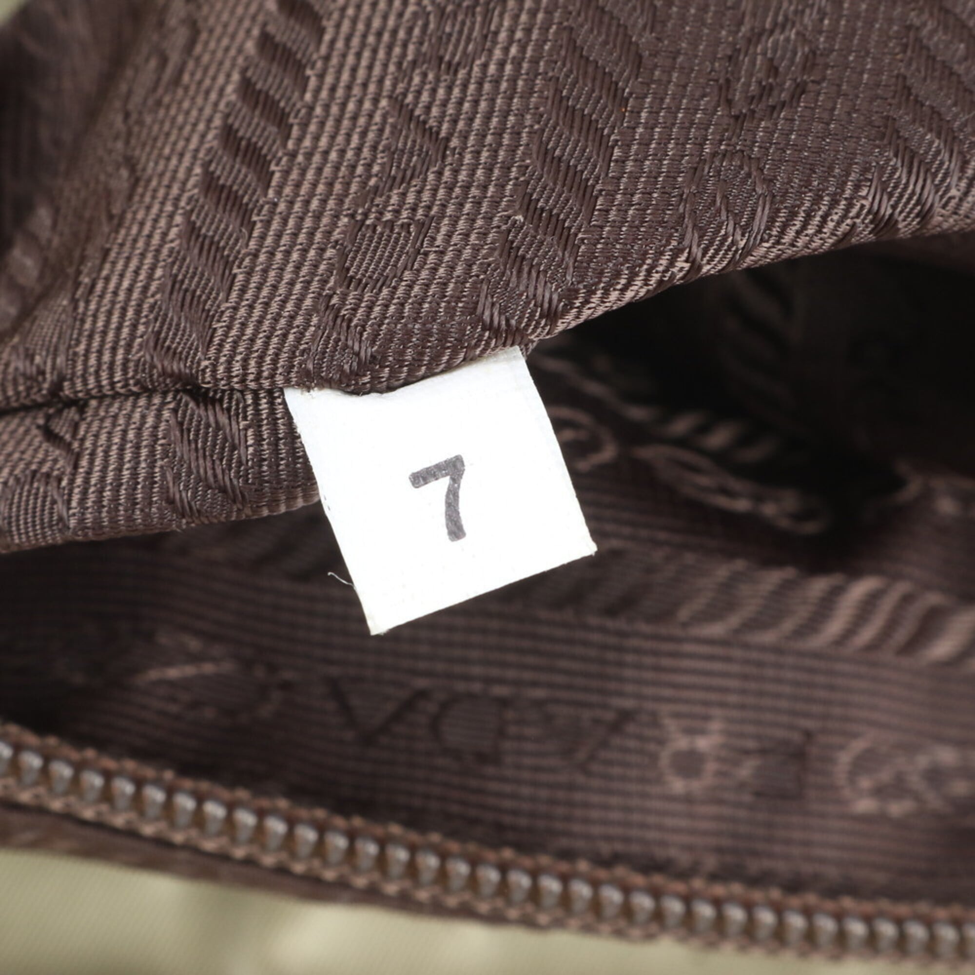 Prada Beige Nylon Handbag Tote Bag (Pre-Owned)