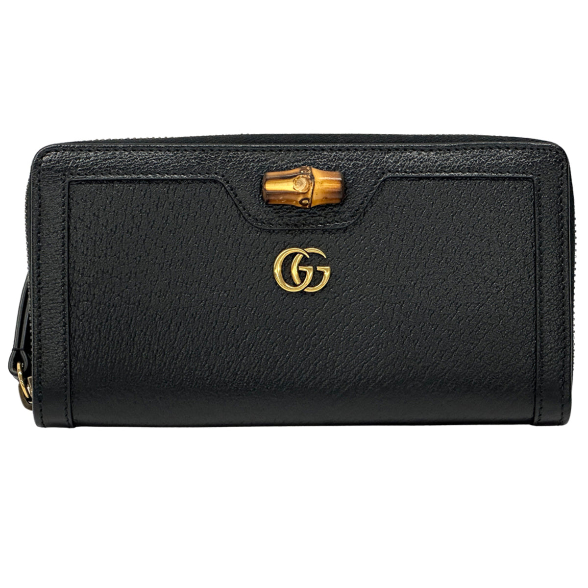 Gucci Black Leather Long Wallet (Bi-Fold) (Pre-Owned)
