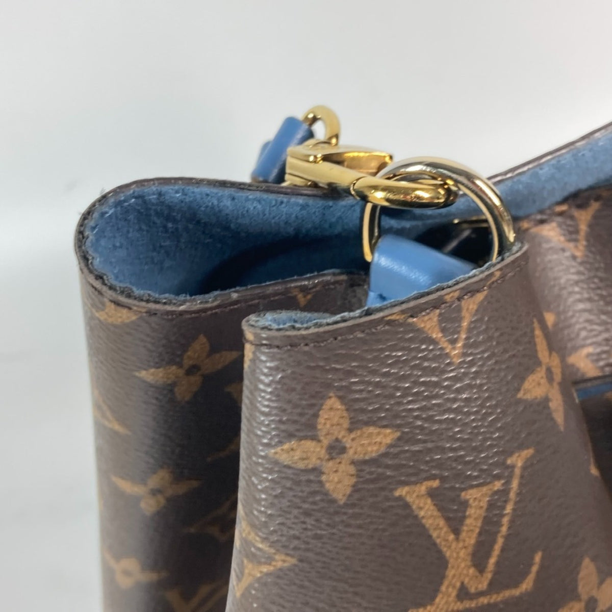 Louis Vuitton Blue Blue Jean Brown Monogram Shoulder Bag (Pre-Owned)