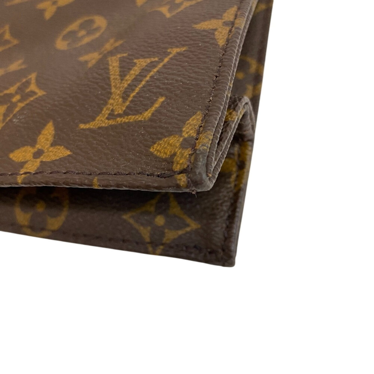 Louis Vuitton Brown Monogram Leather Handbag Tote Bag (Pre-Owned)