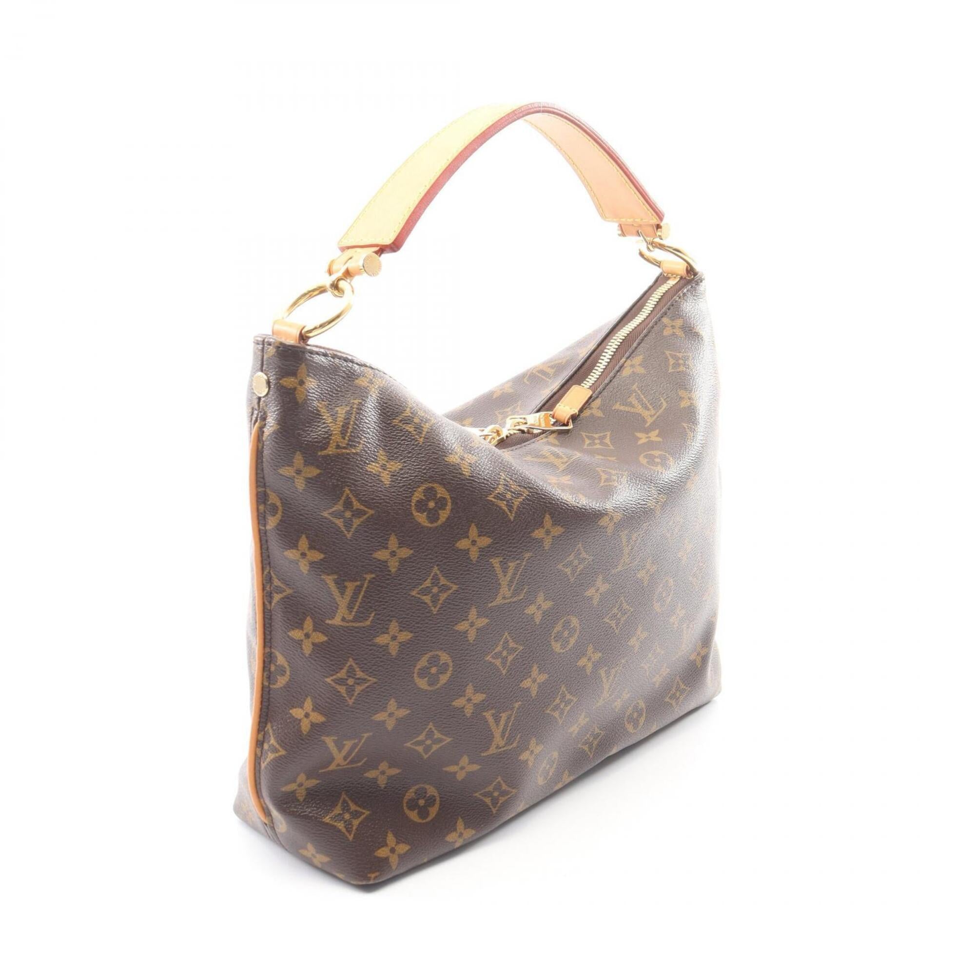 Louis Vuitton Brown Monogram Coated Canvas Leather Handbag Shoulder Bag (Pre-Owned)