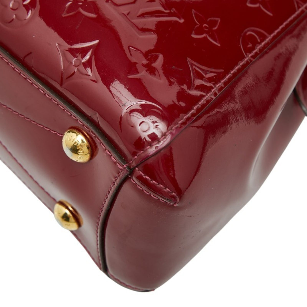 Louis Vuitton Indian Rose Red Color Patent Leather Handbag Shoulder Bag (Pre-Owned)