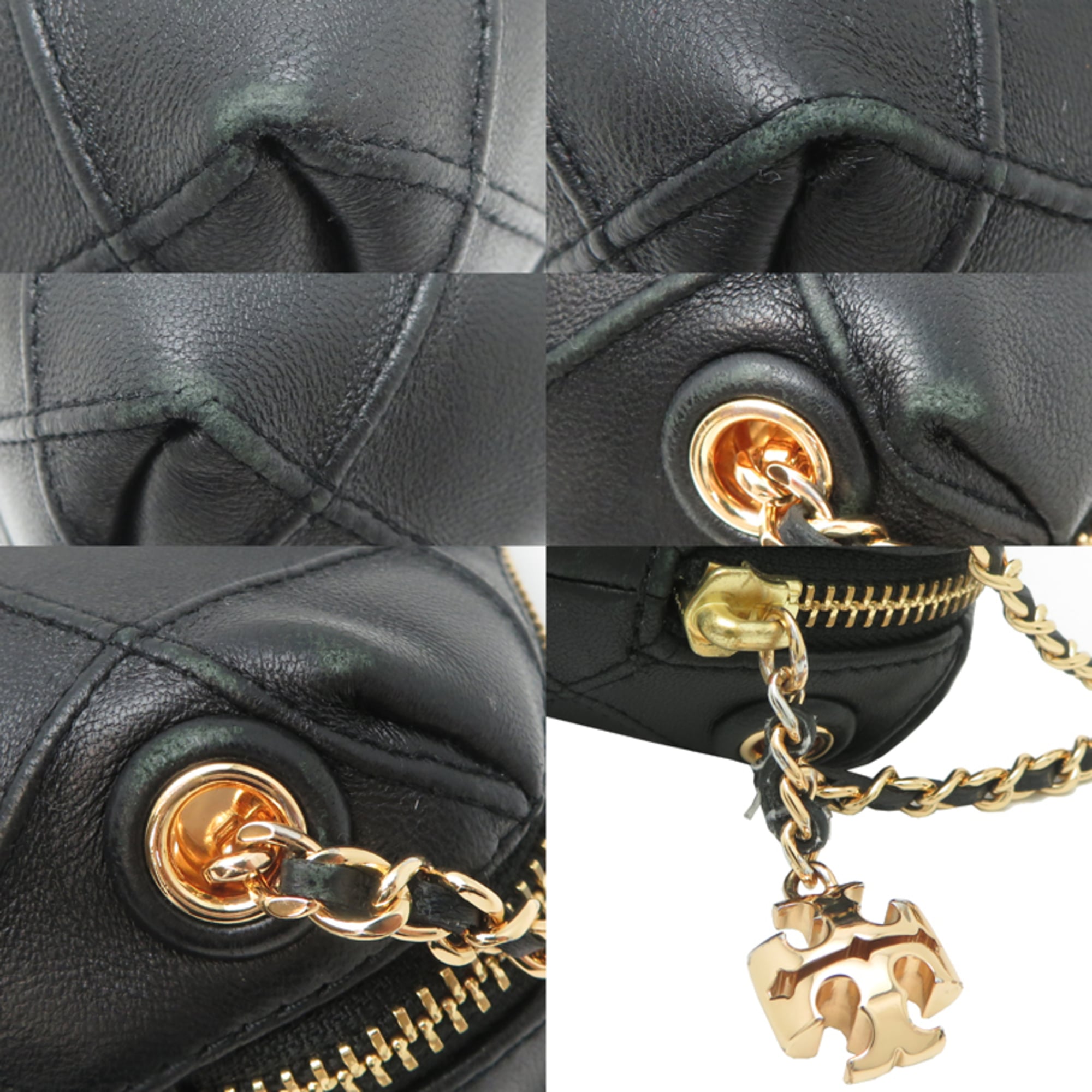 Tory Burch Black Leather Crossbody Bag Shoulder Bag (Pre-Owned)