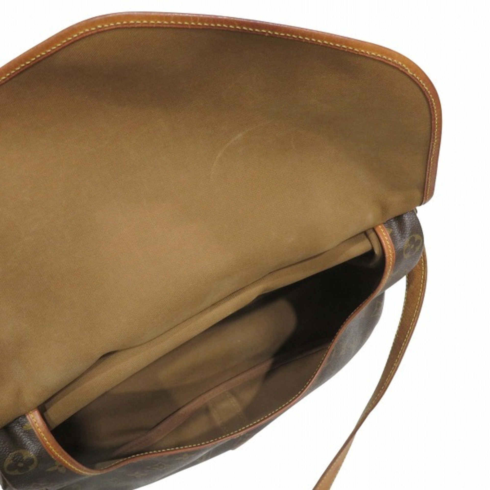 Louis Vuitton Brown Monogram Handbag Messenger Bag Shoulder Bag (Pre-Owned)