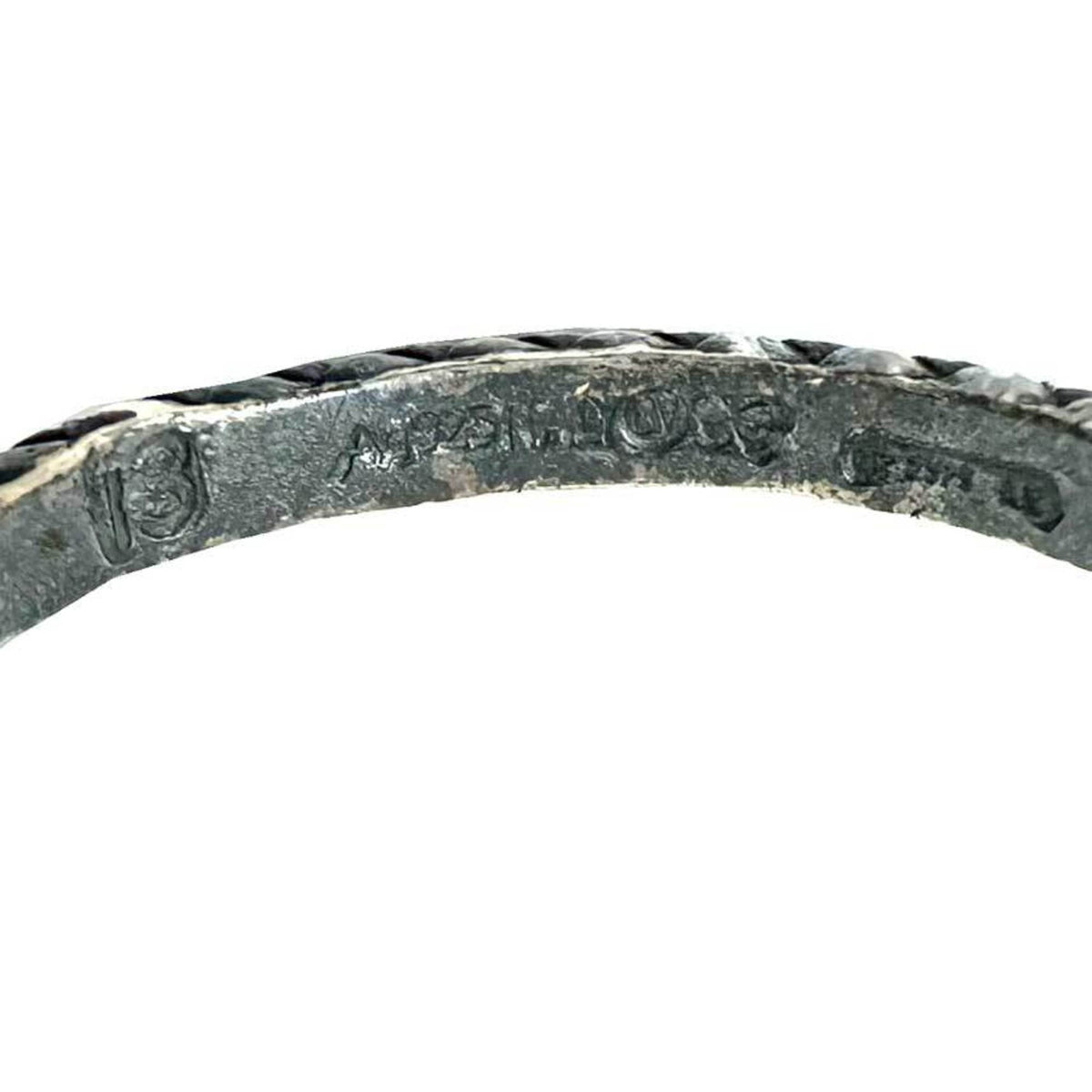 Bottega Veneta Intrecciato Silver 925 Band Ring (Pre-Owned)