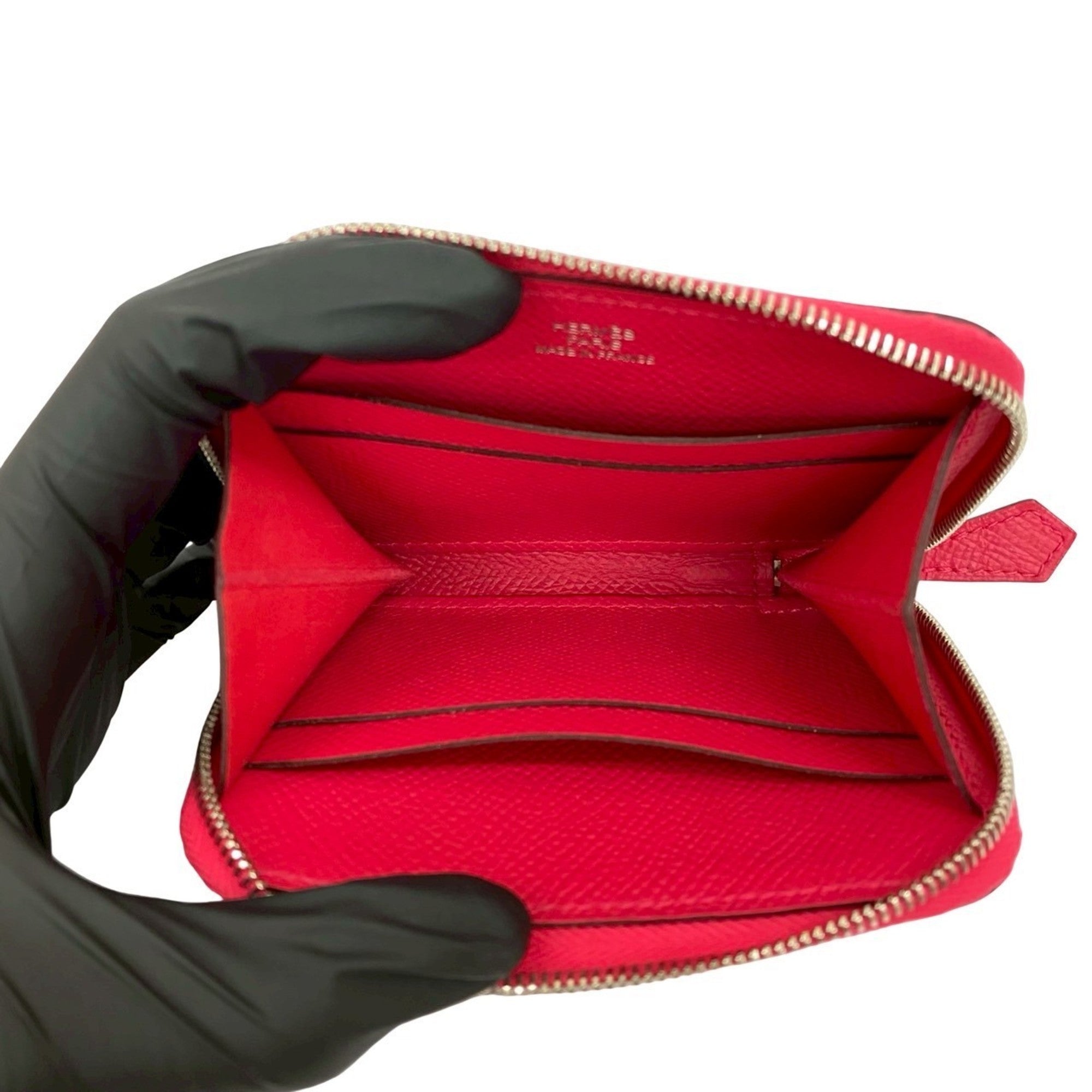 Hermes Pink Leather Coin Purse/Coin Case (Pre-Owned)