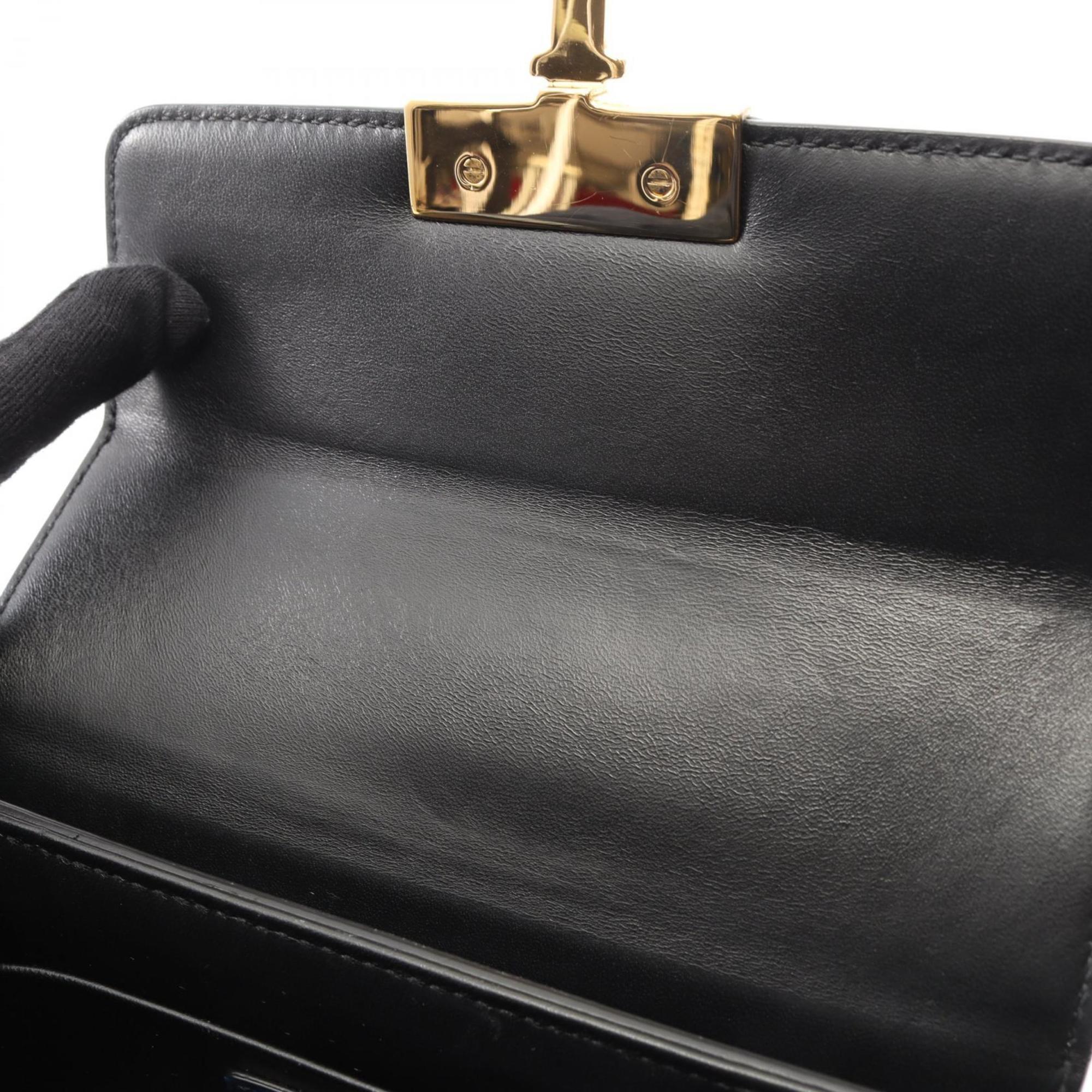 Christian Dior Navy Leather Handbag Shoulder Bag (Pre-Owned)