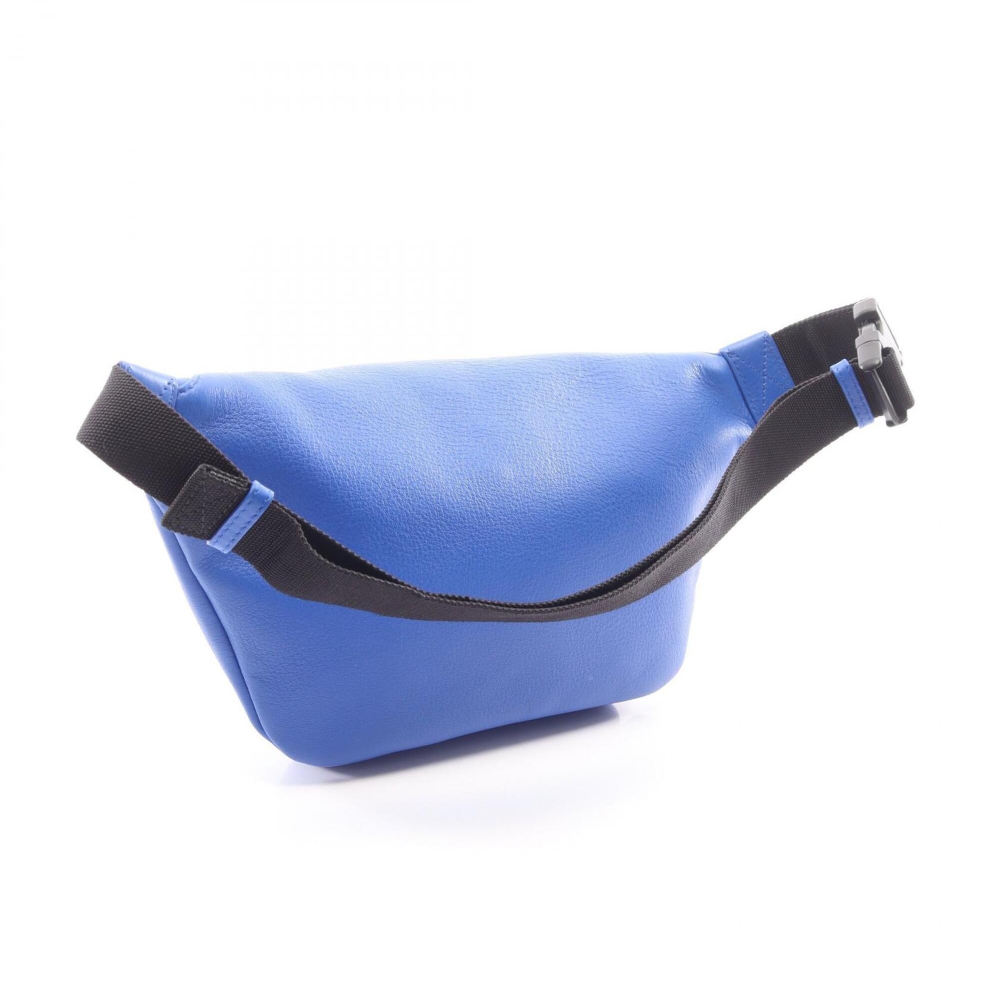 Balenciaga Blue Leather Fanny Pack Handbag (Pre-Owned)