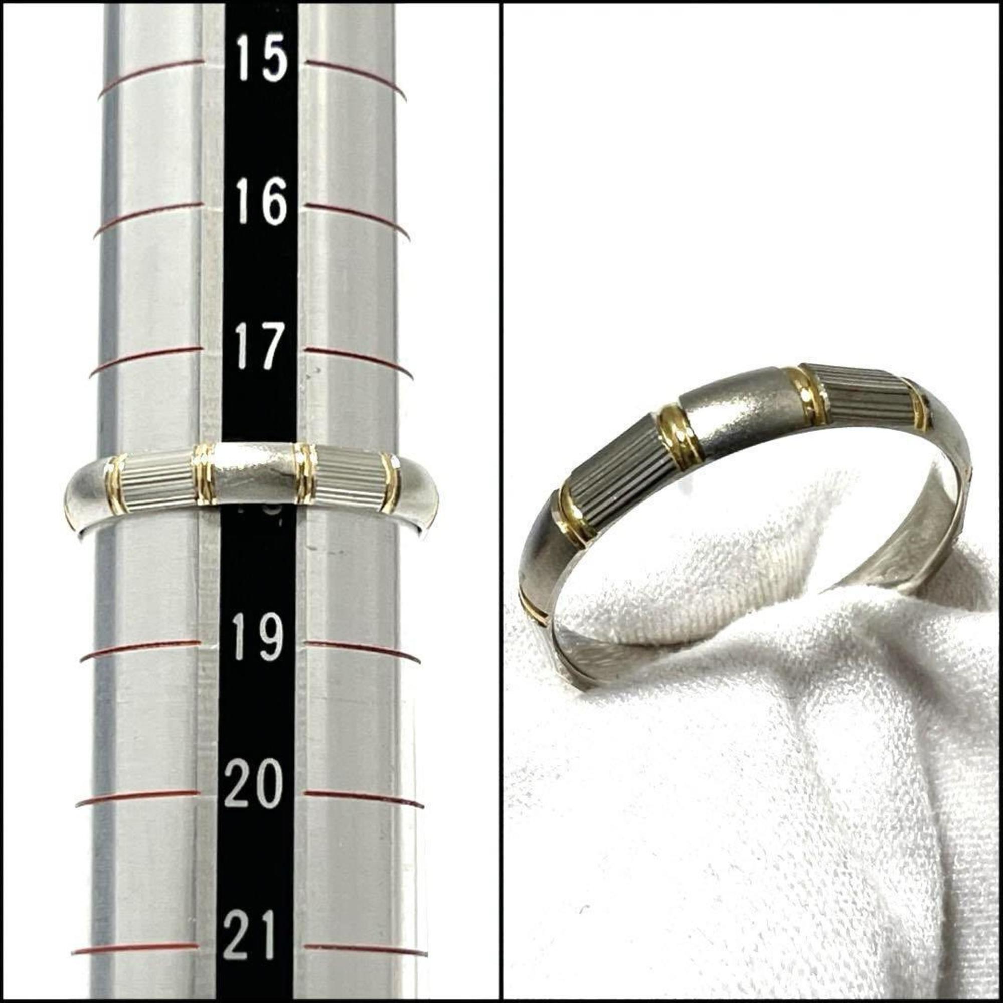 Celine Silver Yellow Gold (18K) Platinum Band Ring (Pre-Owned)