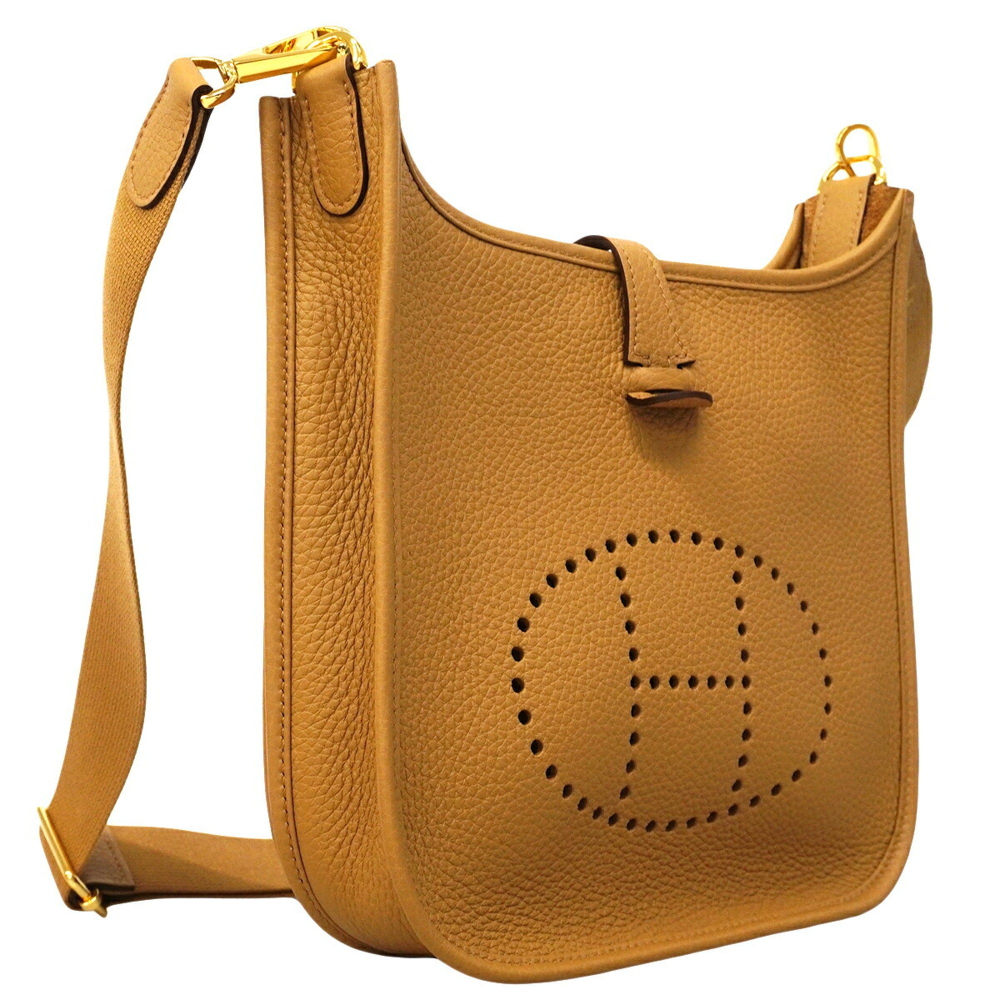 Hermes Brown Taurillon Clemence Leather Shoulder Bag (Pre-Owned)