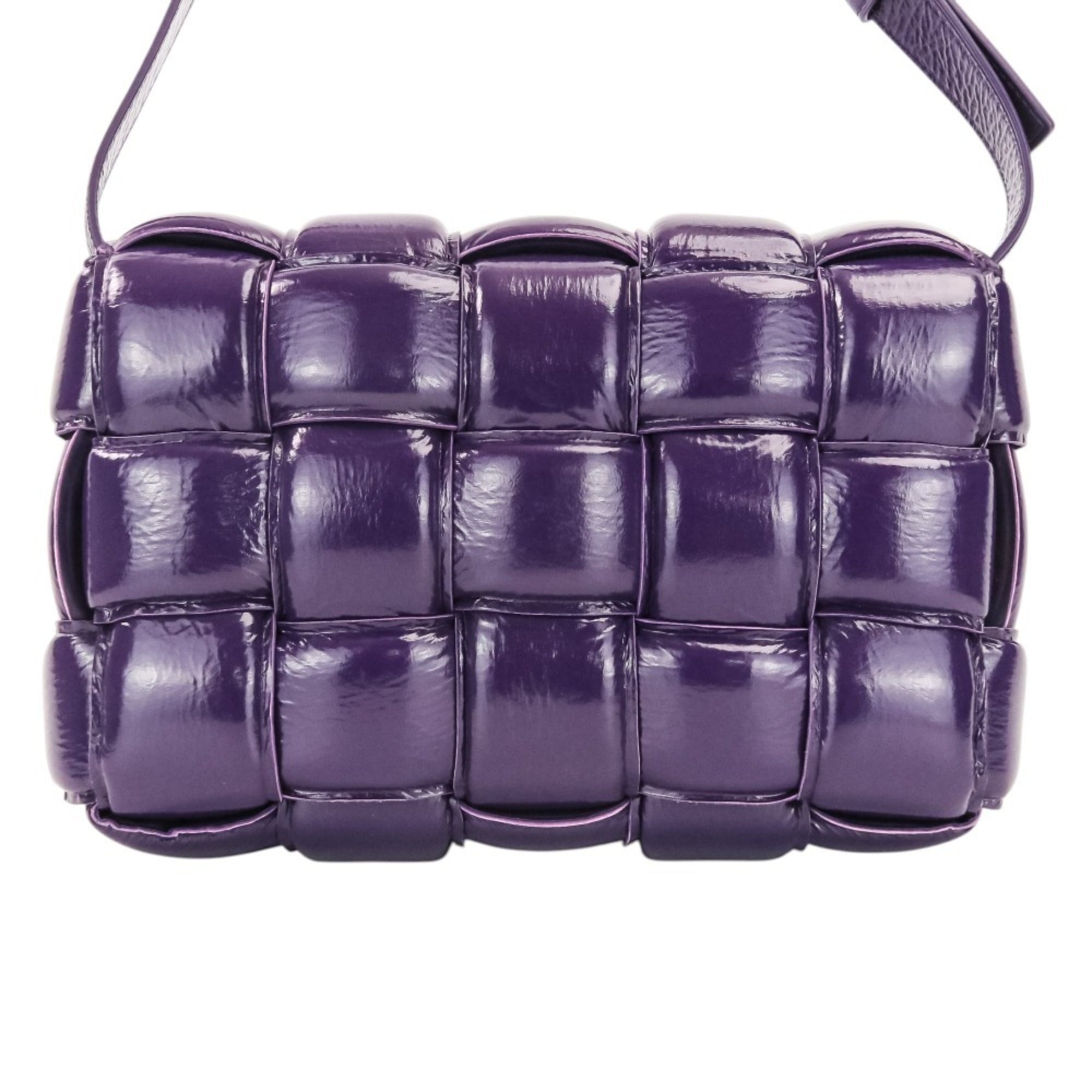 Bottega Veneta Purple Patent Leather Shoulder Bag (Pre-Owned)