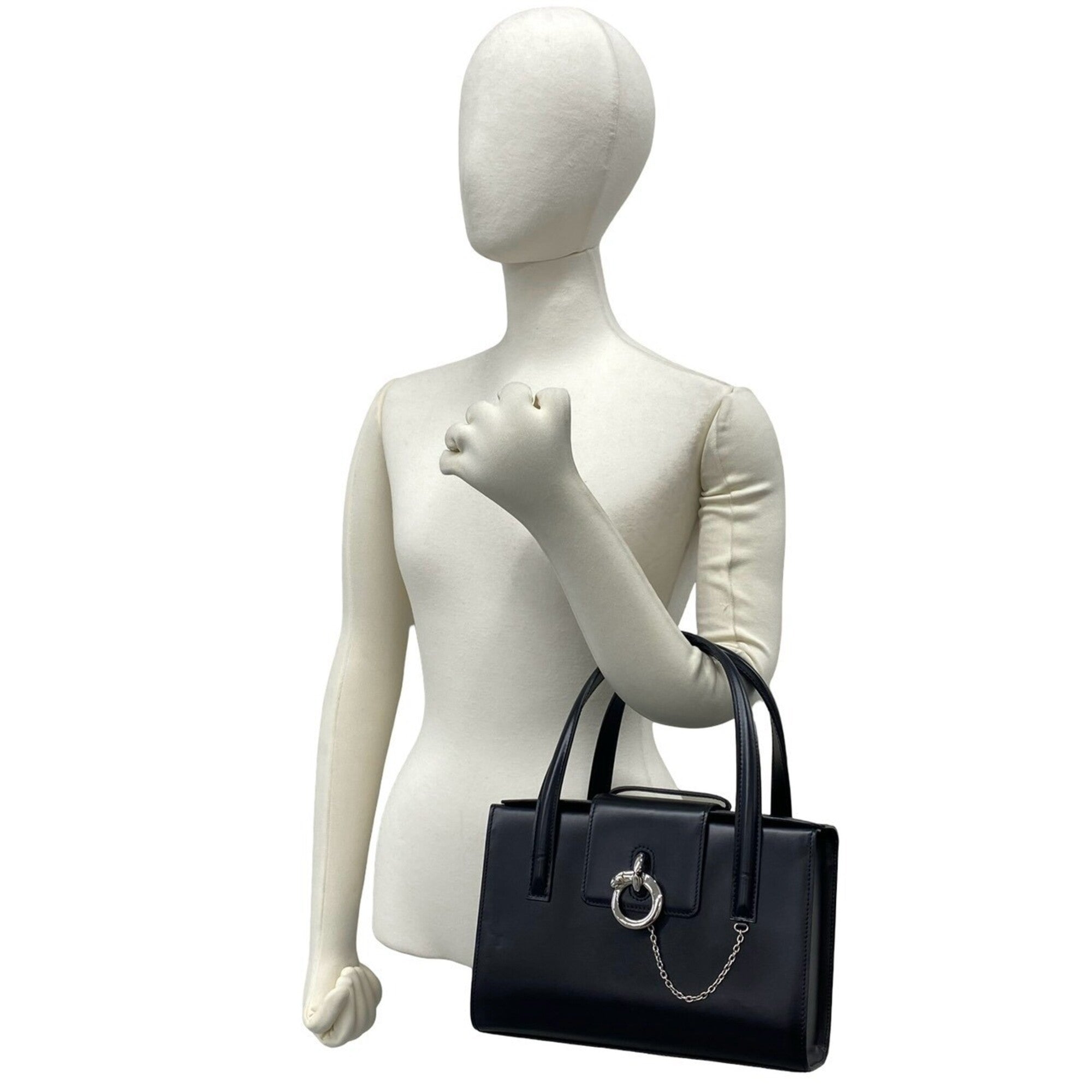 Cartier Black Leather Handbag (Pre-Owned)