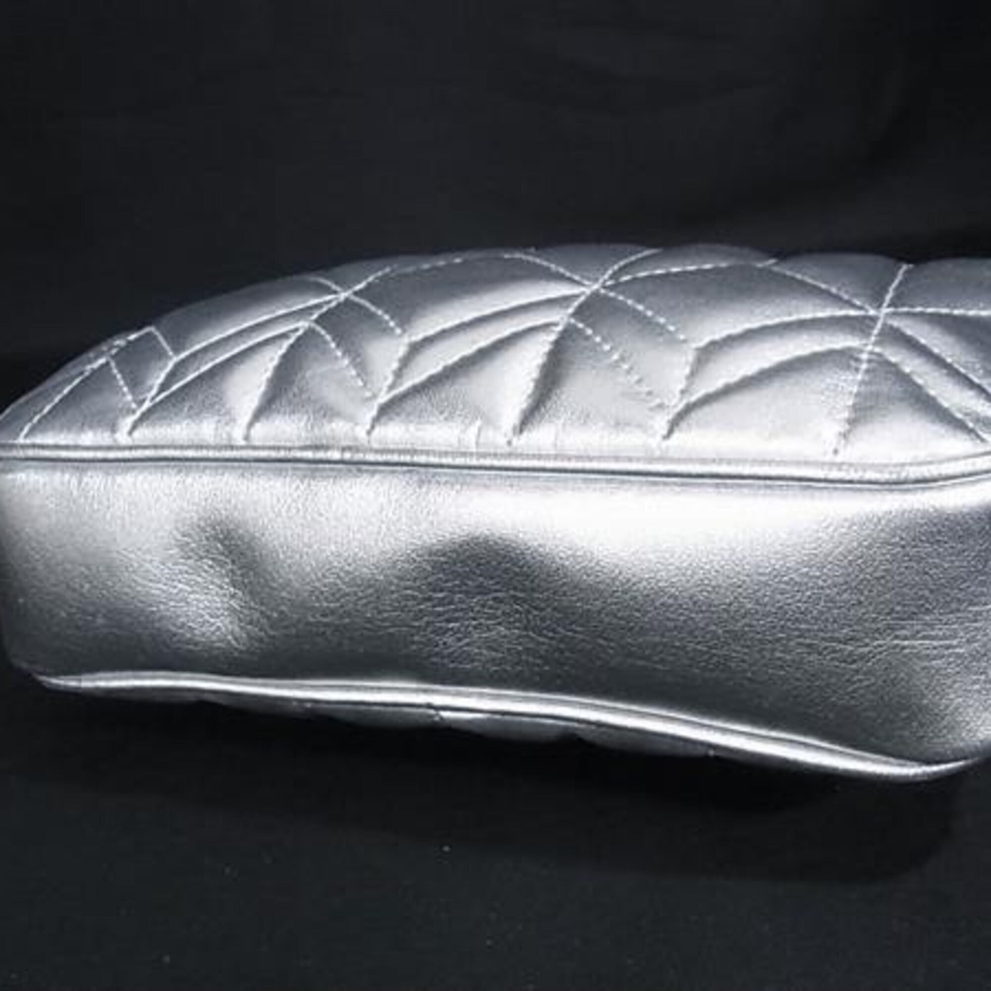 Jimmy Choo Silver Leather Shoulder Bag (Pre-Owned)