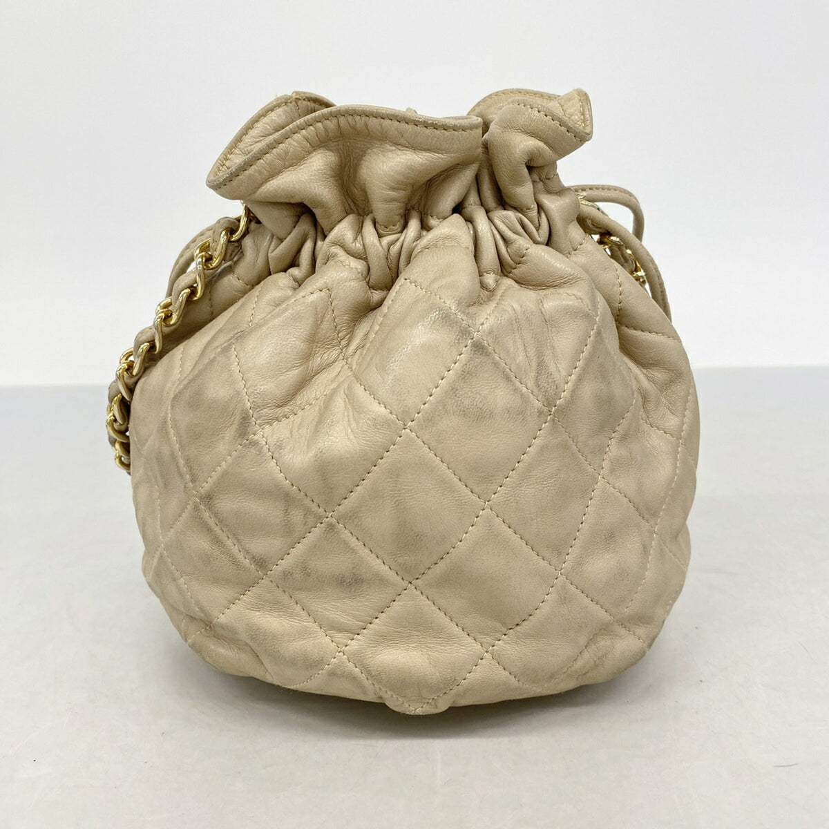 Chanel Beige Leather Shoulder Bag (Pre-Owned)