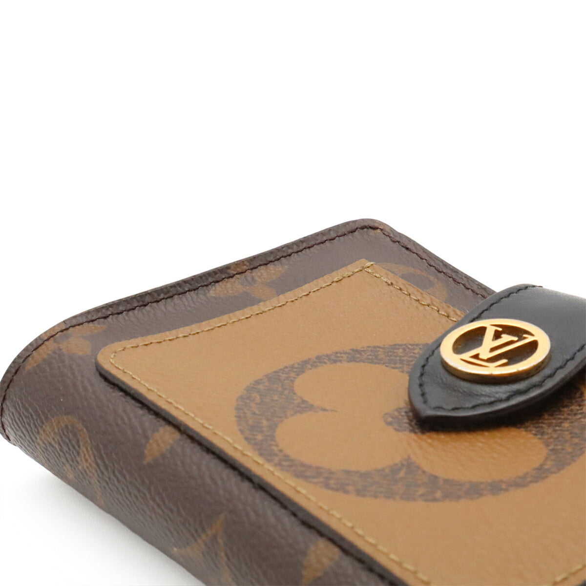 Louis Vuitton Brown Light Brown Monogram Canvas Wallet (Bi-Fold) (Pre-Owned)
