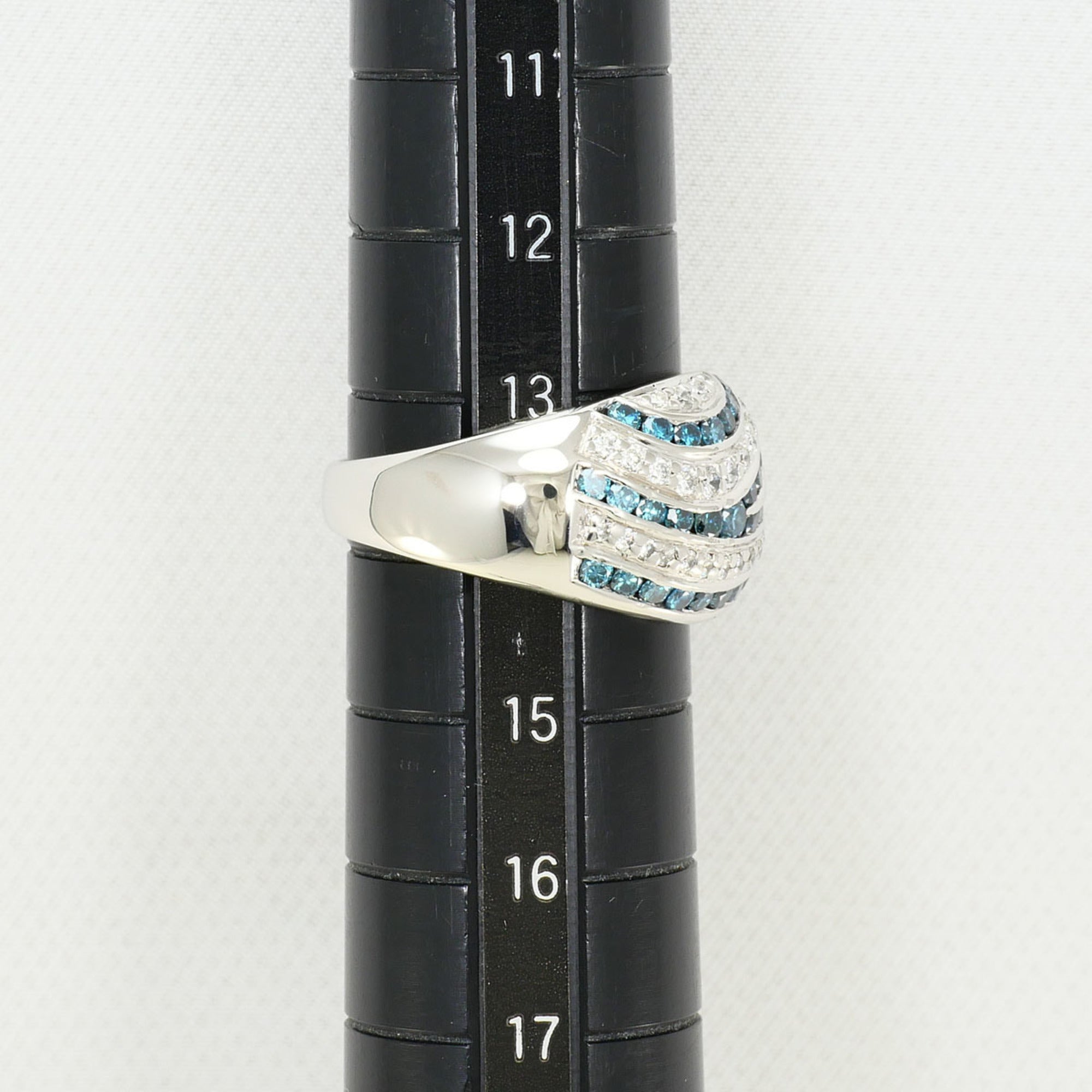 Unbranded Blue Platinum Platinum 900 Band Ring (Pre-Owned)