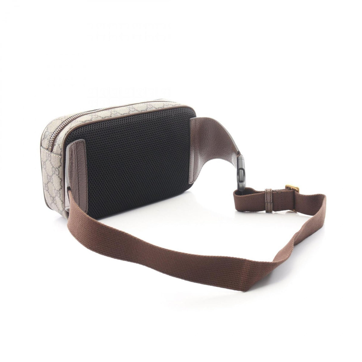 Gucci Beige Brown Multi-Color Pvc Leather Fanny Pack Handbag (Pre-Owned)