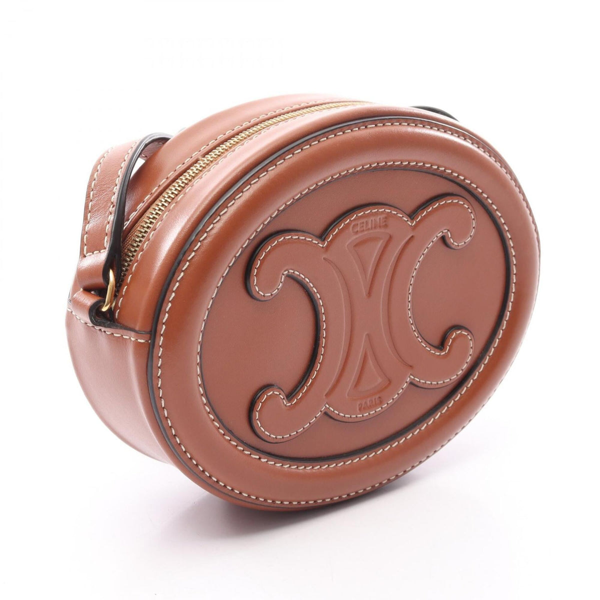 Celine Brown Leather Handbag Shoulder Bag (Pre-Owned)