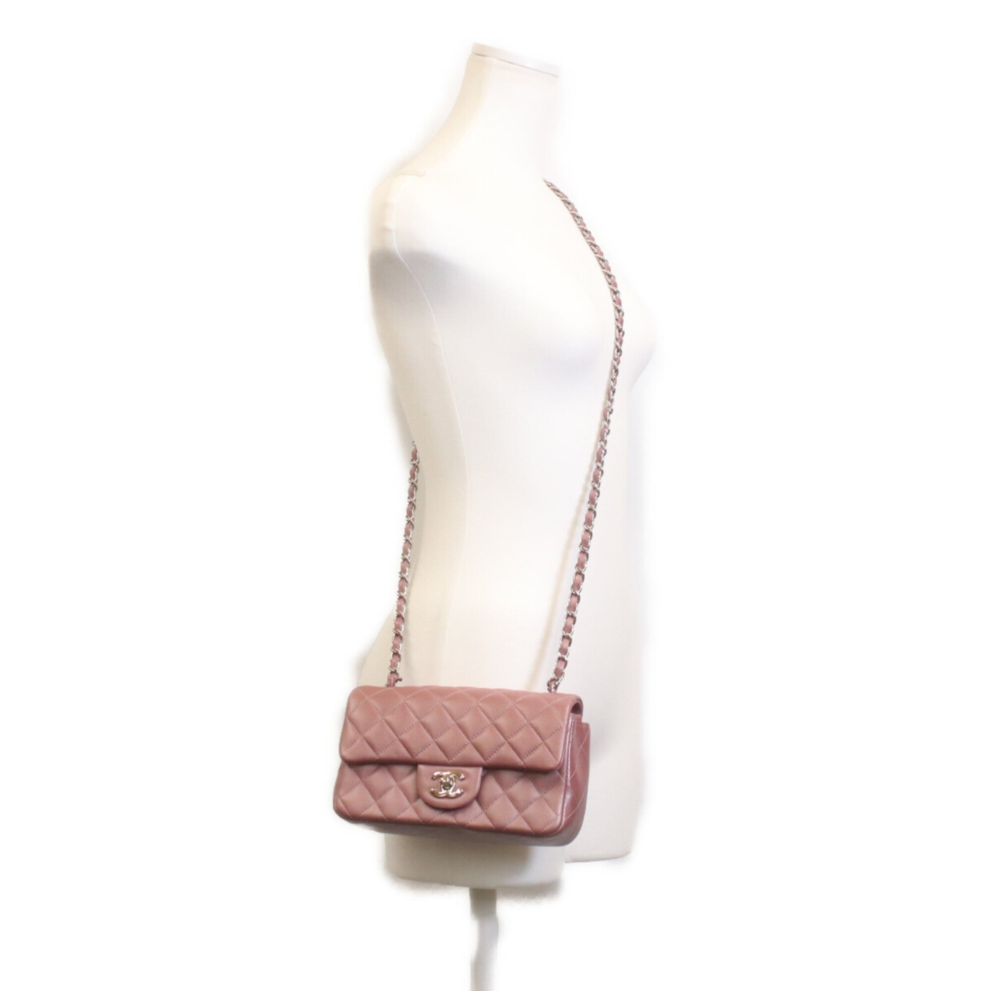 Chanel Metallic Pink Leather Shoulder Bag (Pre-Owned)