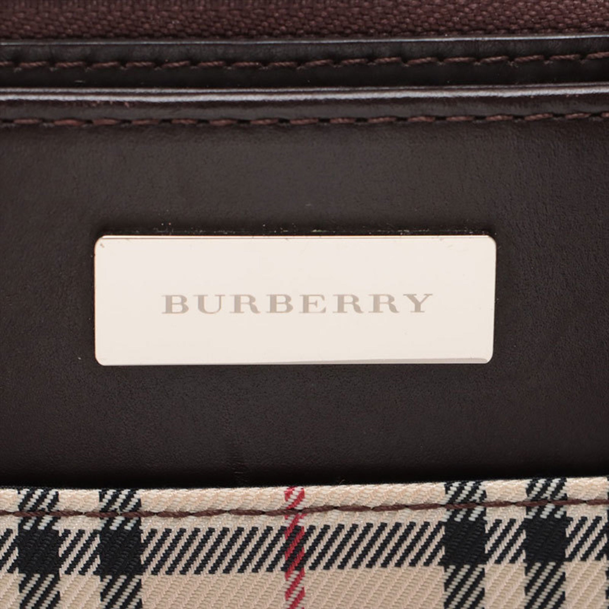 Burberry Brown Canvas Shoulder Bag (Pre-Owned)
