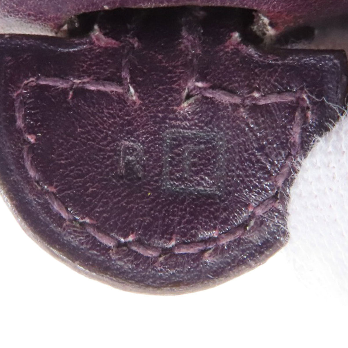 Hermes Evelyne Purple Leather Shoulder Bag (Pre-Owned)
