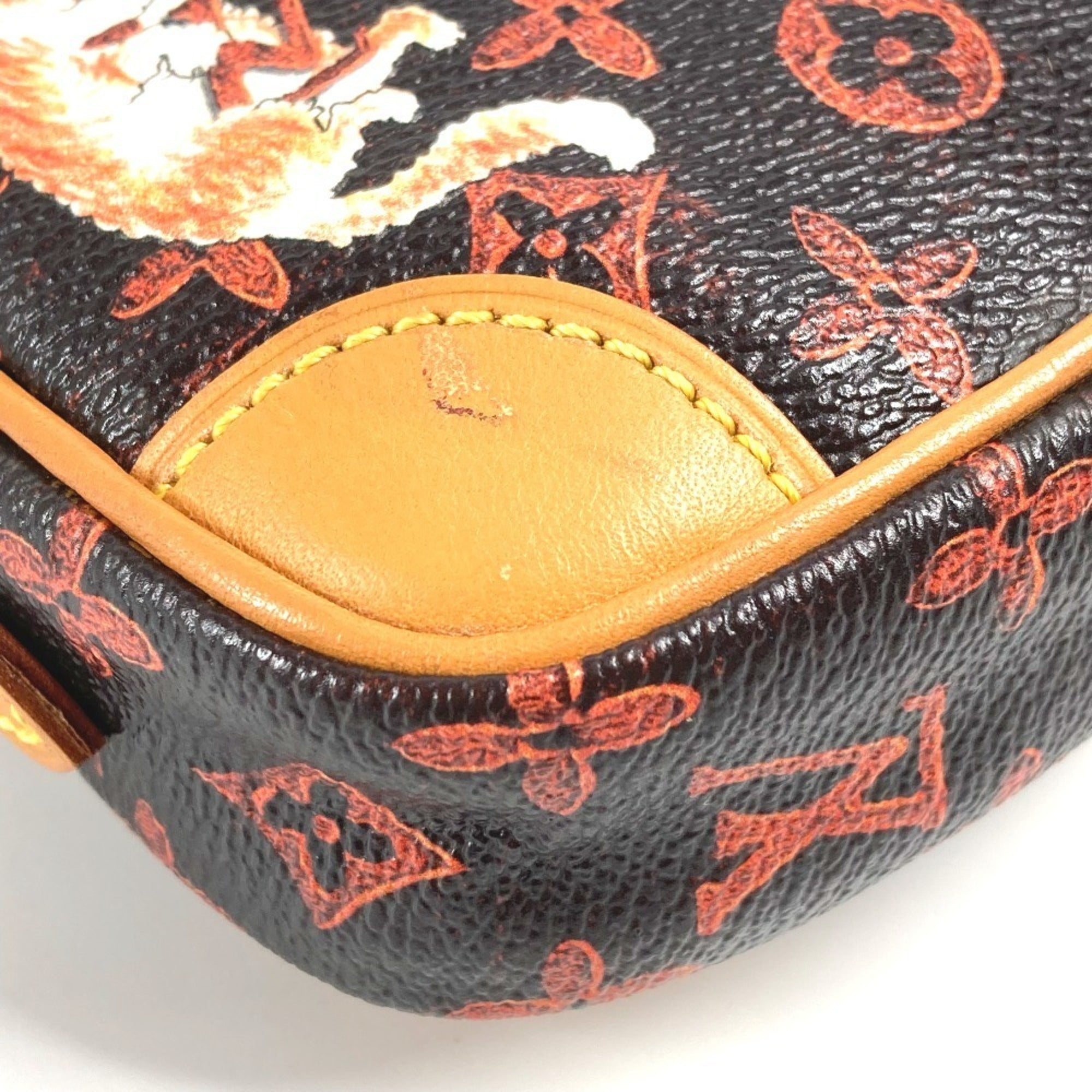 Louis Vuitton Brown Monogram Orange Monogram Pochette Shoulder Bag (Pre-Owned)