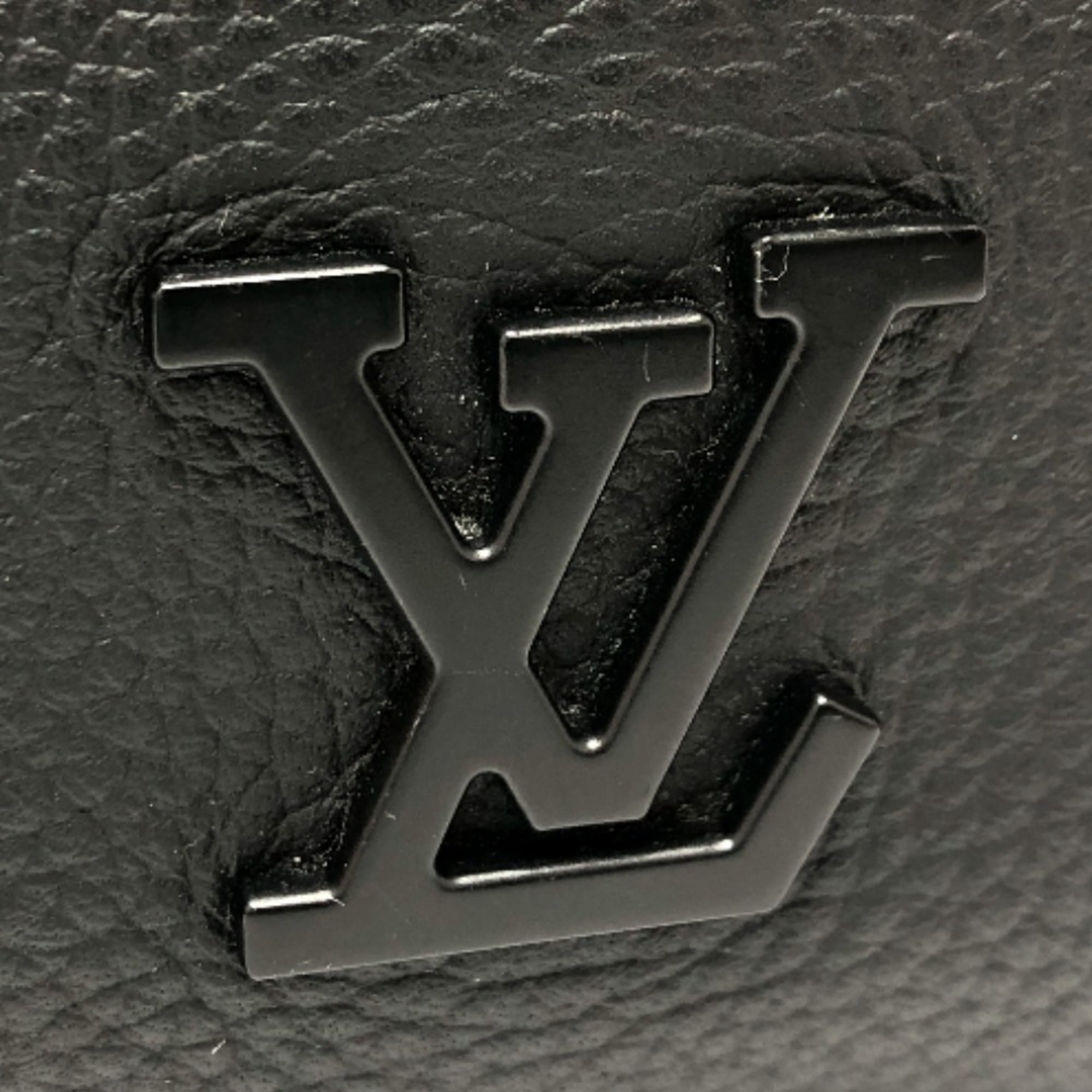 Louis Vuitton Black Leather Boston Bag Shoulder Bag (Pre-Owned)