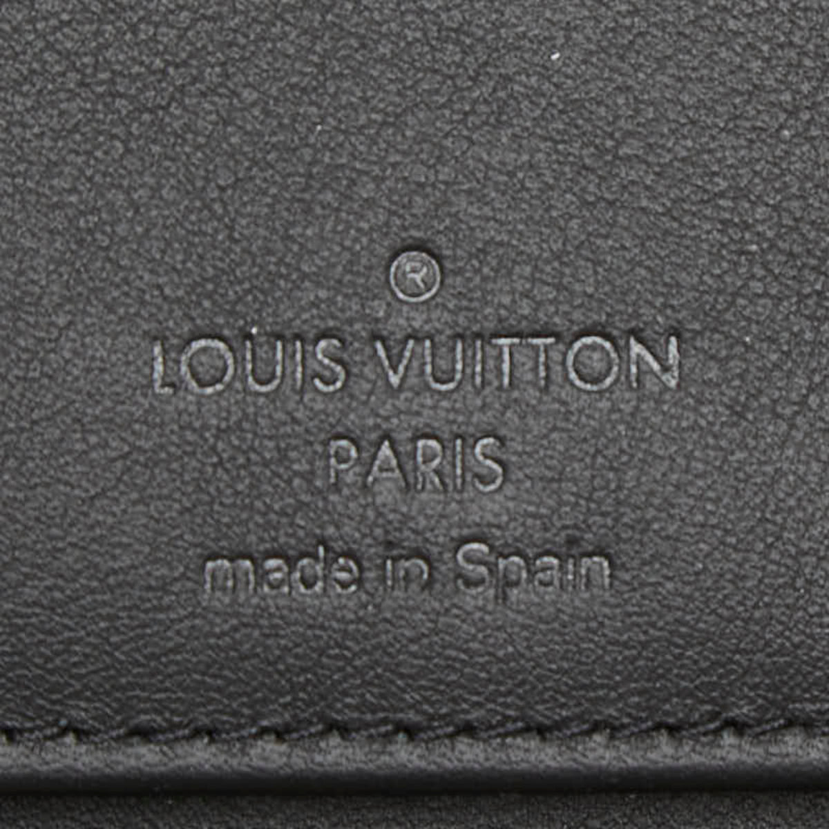 Louis Vuitton Black Leather Long Wallet (Bi-Fold) (Pre-Owned)