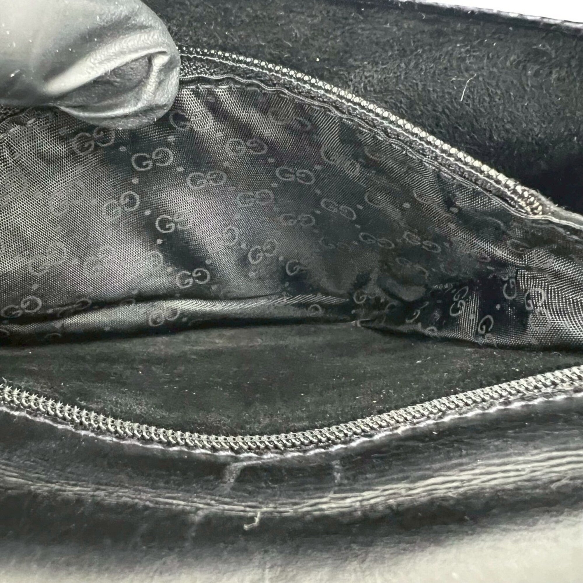 Gucci Black Leather Pochette Shoulder Bag (Pre-Owned)