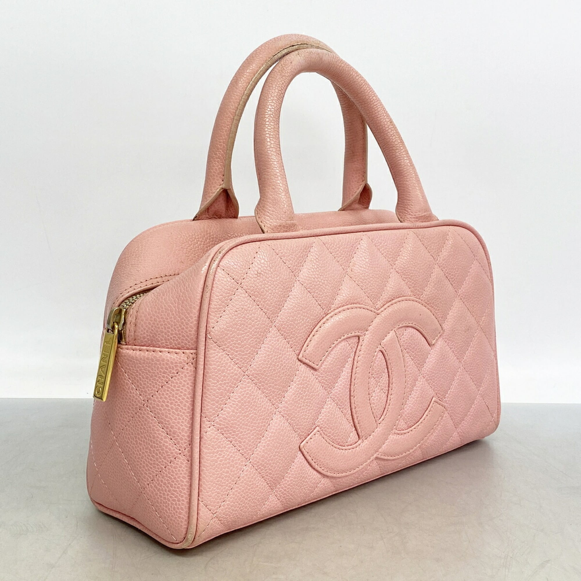 Chanel Pink Grained Calfskin Handbag (Pre-Owned)