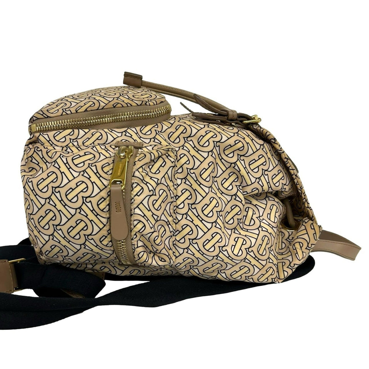 Burberry Beige Nylon Leather Backpack (Pre-Owned)