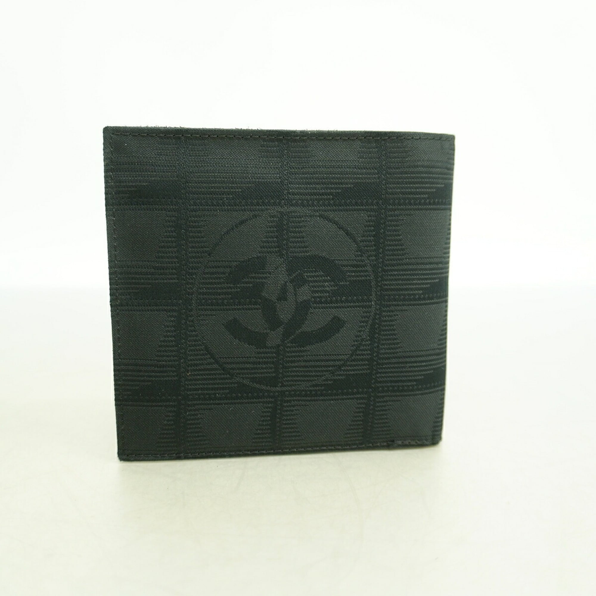 Chanel Black Nylon Canvas Wallet (Bi-Fold) (Pre-Owned)