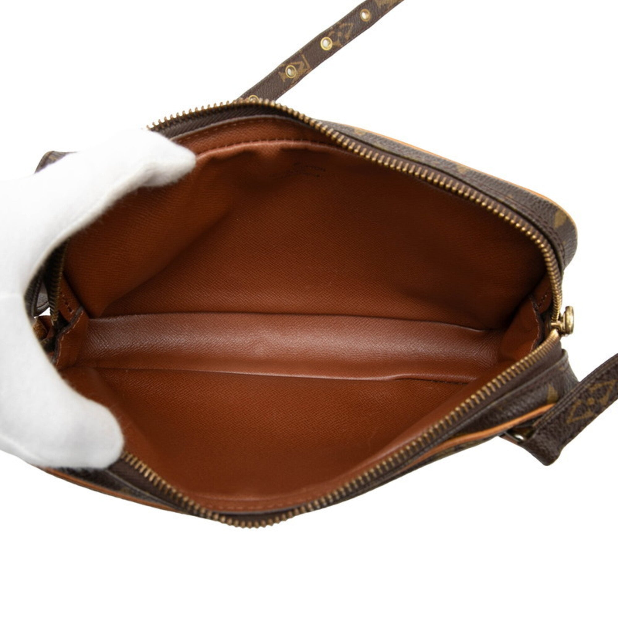 Louis Vuitton Brown Pvc Leather Pochette Shoulder Bag (Pre-Owned)