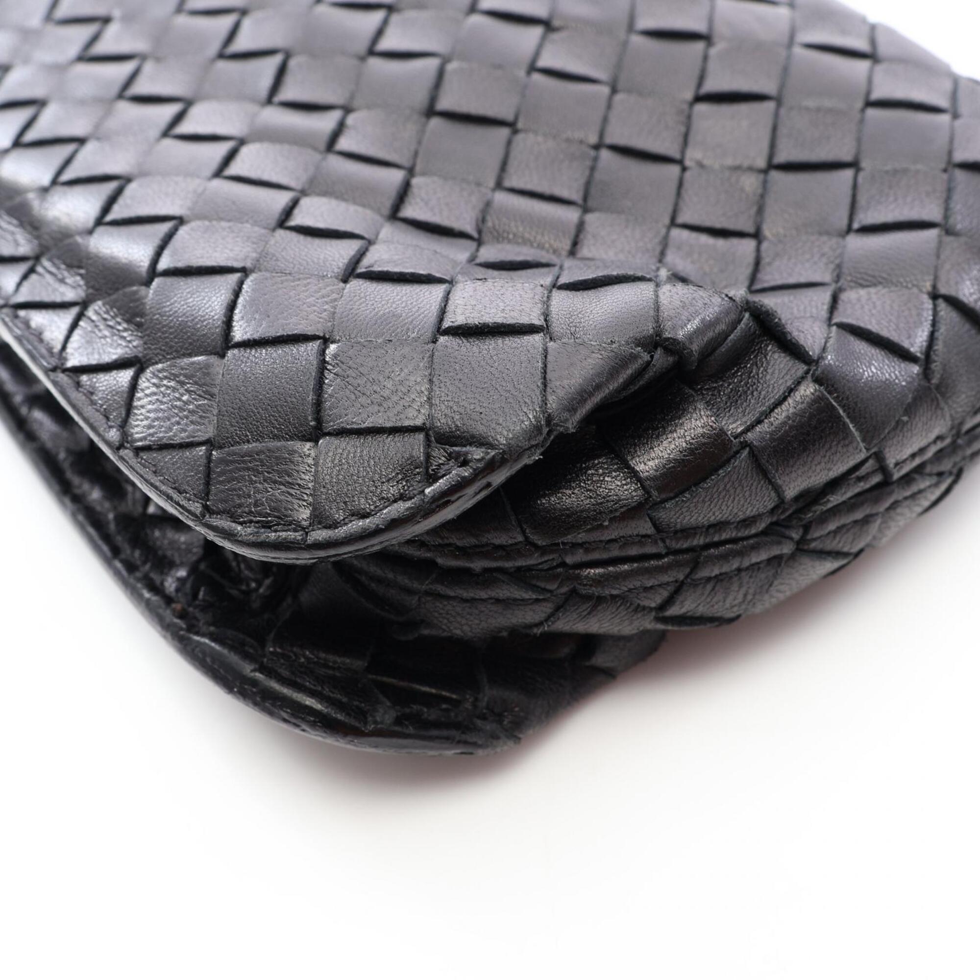 Bottega Veneta Black Intrecciato Handbag (Pre-Owned)