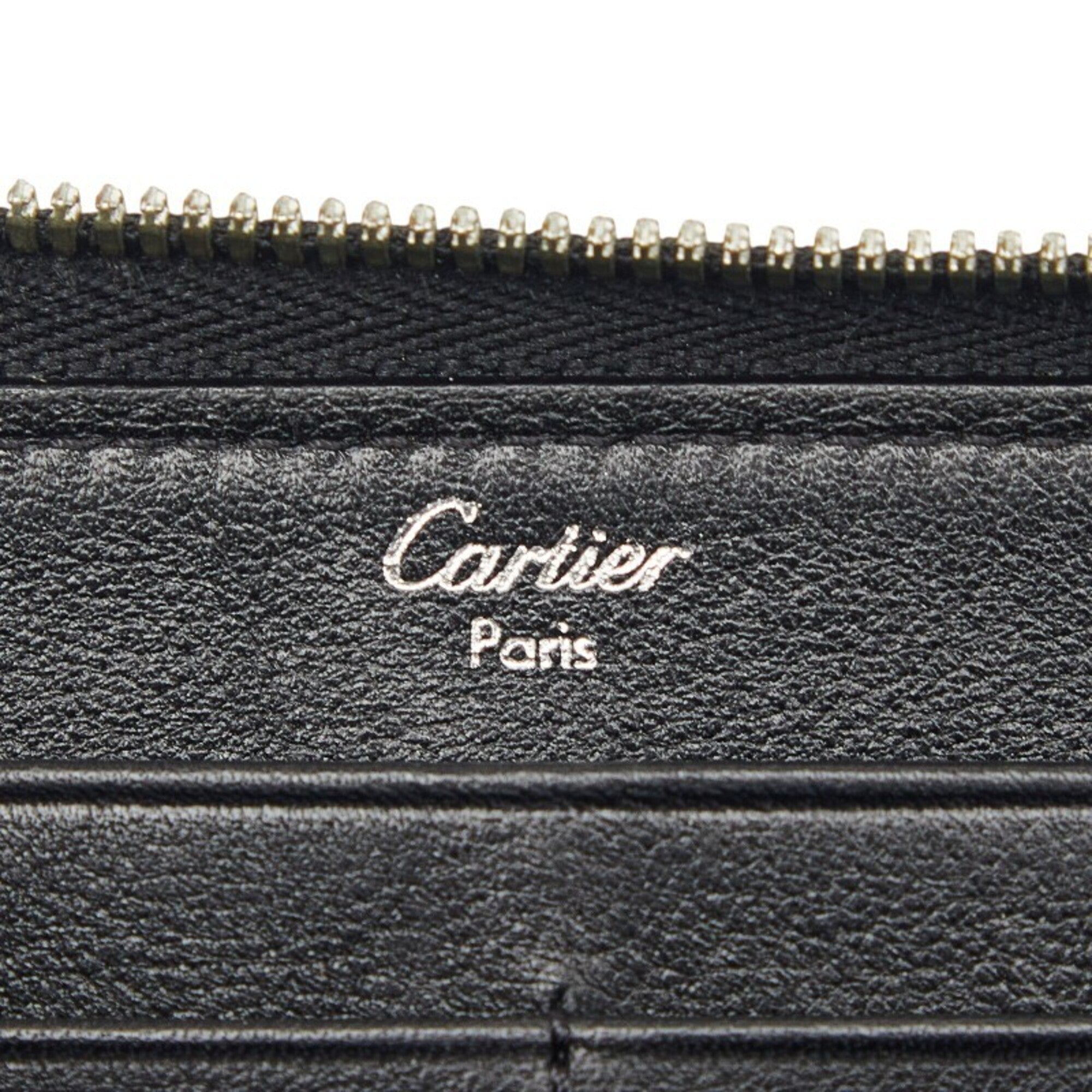 Cartier Black Patent Leather Long Wallet (Bi-Fold) (Pre-Owned)