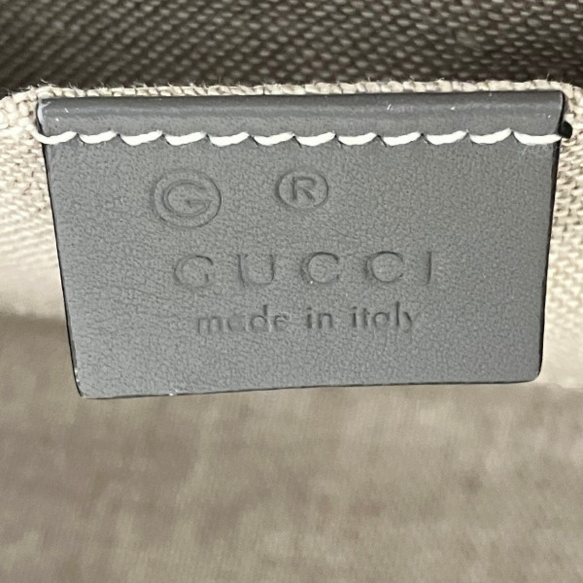 Gucci Gray Leather Handbag Shoulder Bag (Pre-Owned)
