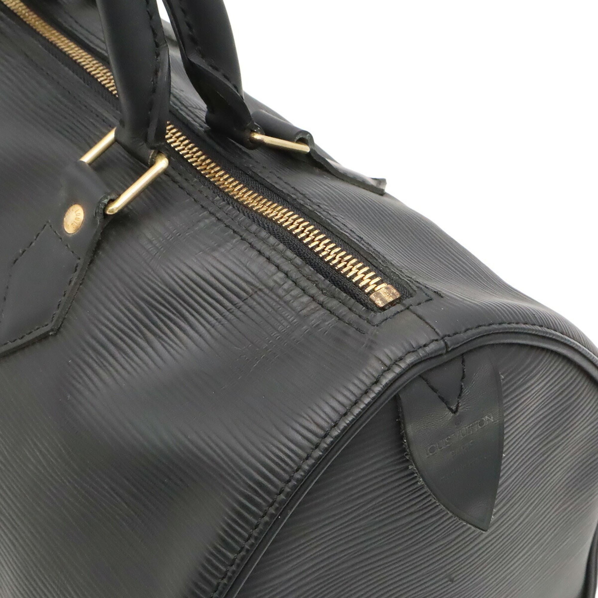 Louis Vuitton Epi Black Noir Epi Leather Boston Bag Handbag (Pre-Owned)