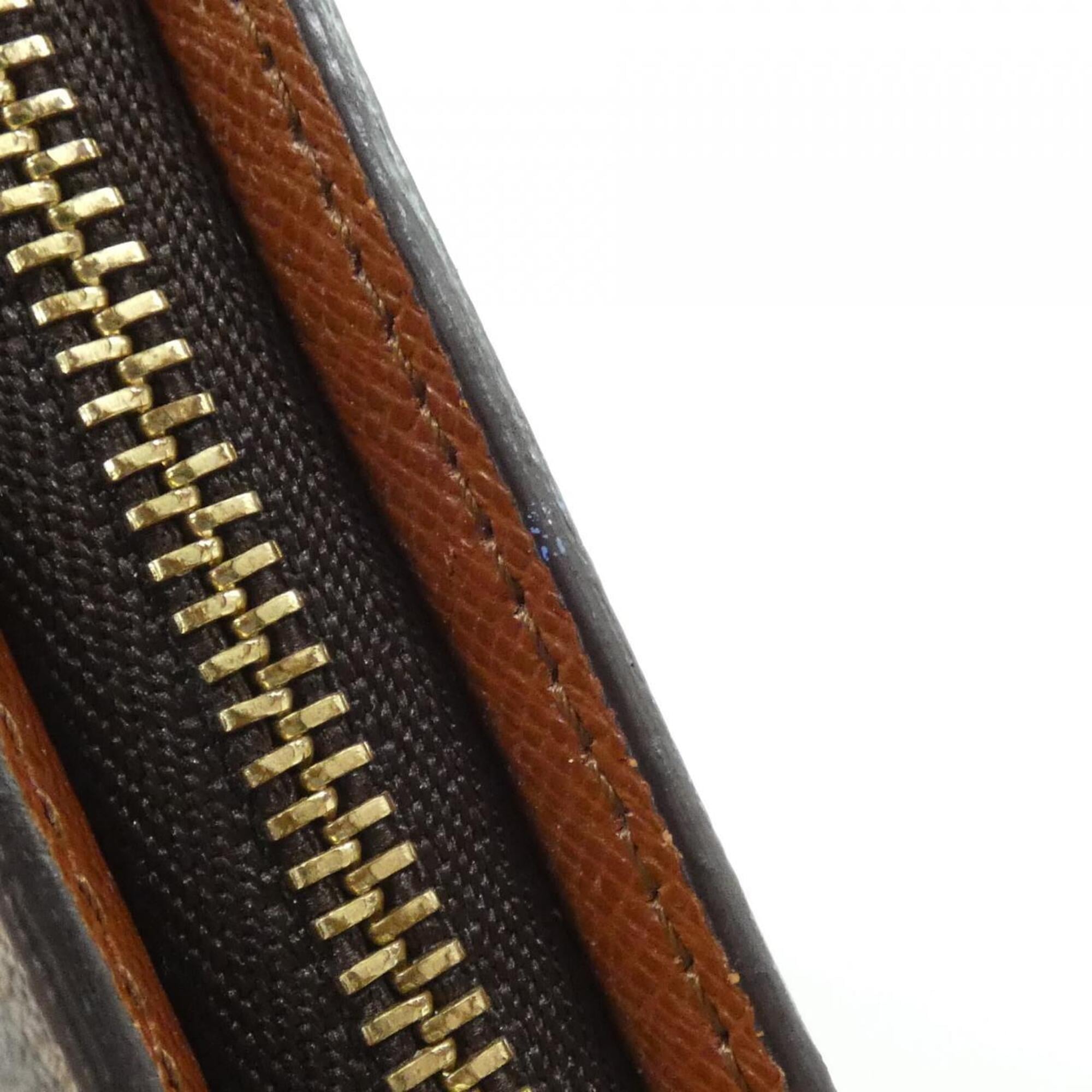 Louis Vuitton Marron Coated Canvas Long Wallet (Bi-Fold) (Pre-Owned)