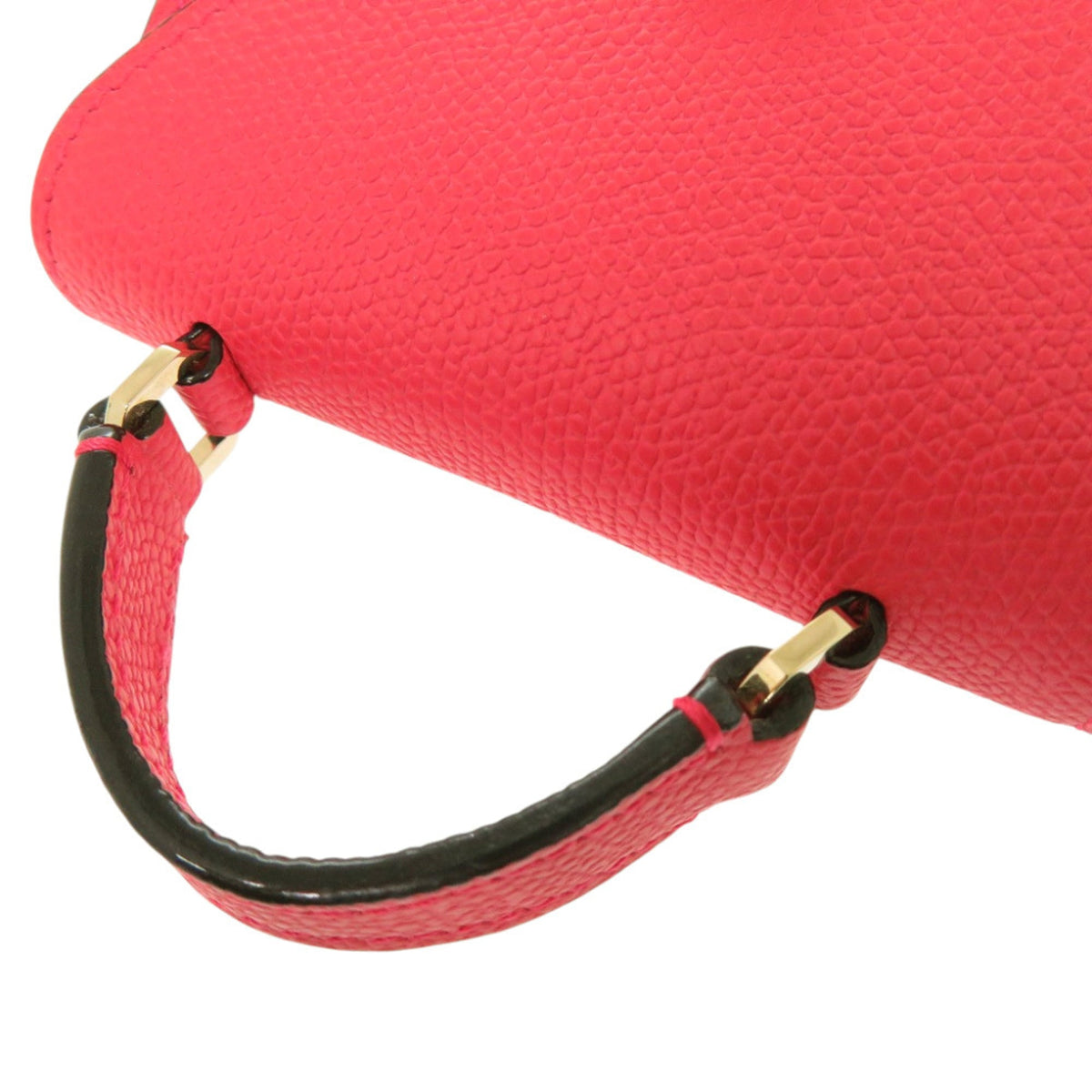 Valextra Pink Red Color Leather Handbag (Pre-Owned)