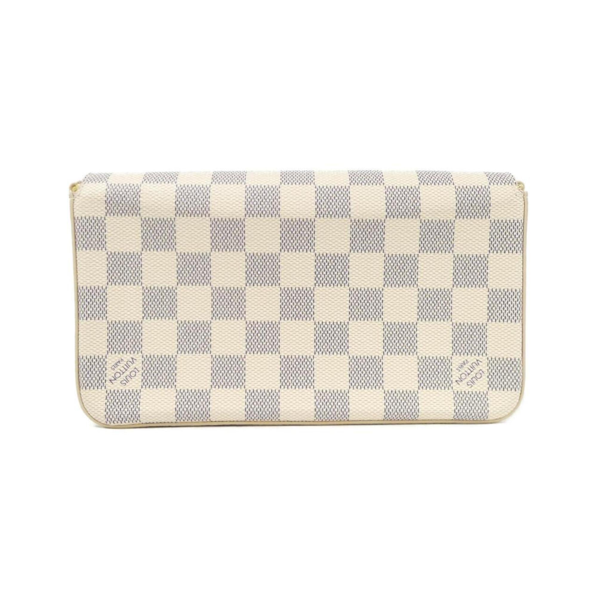 Louis Vuitton Azur Coated Canvas Pochette Pouch Shoulder Bag (Pre-Owned)